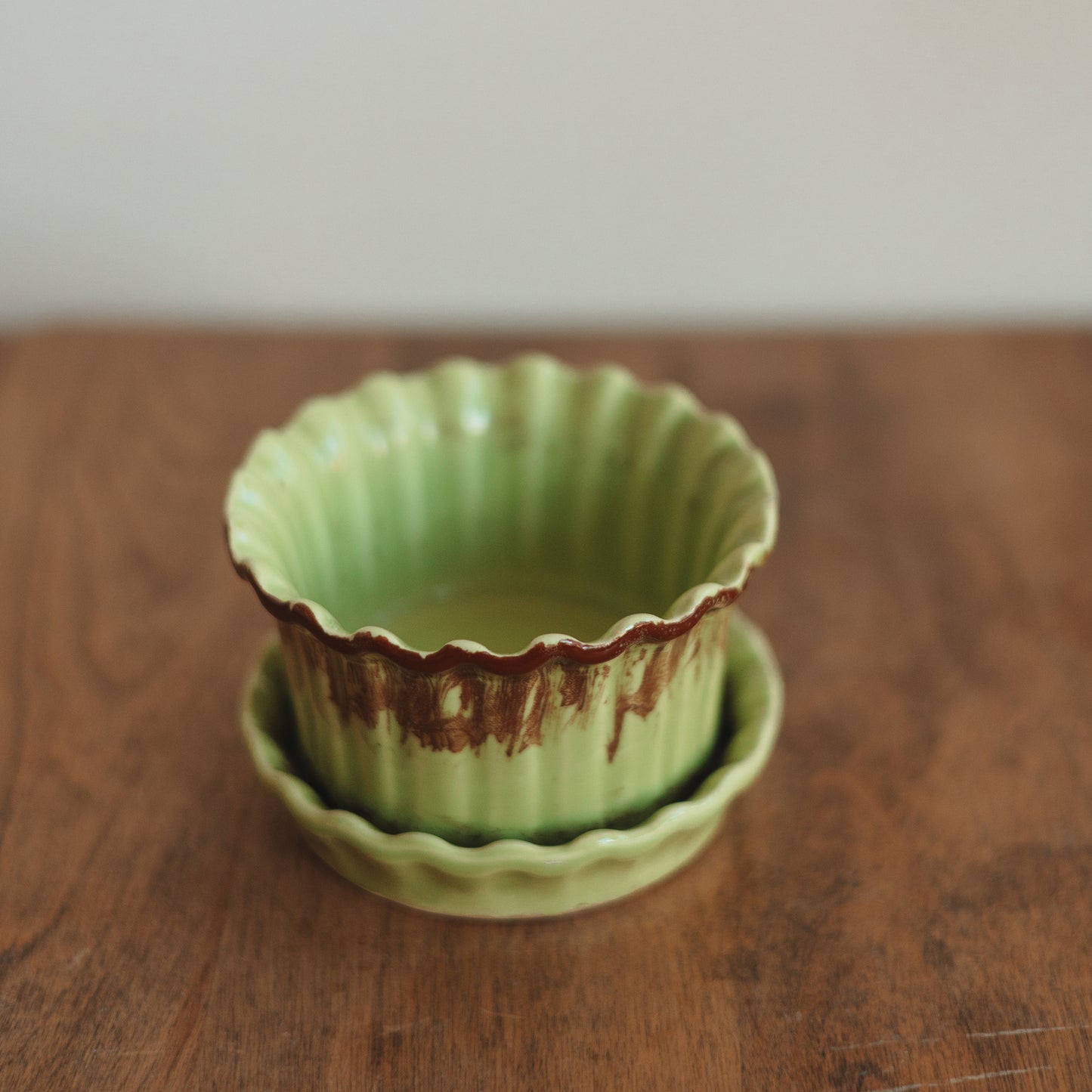 Lime Green Mini Vintage Planter