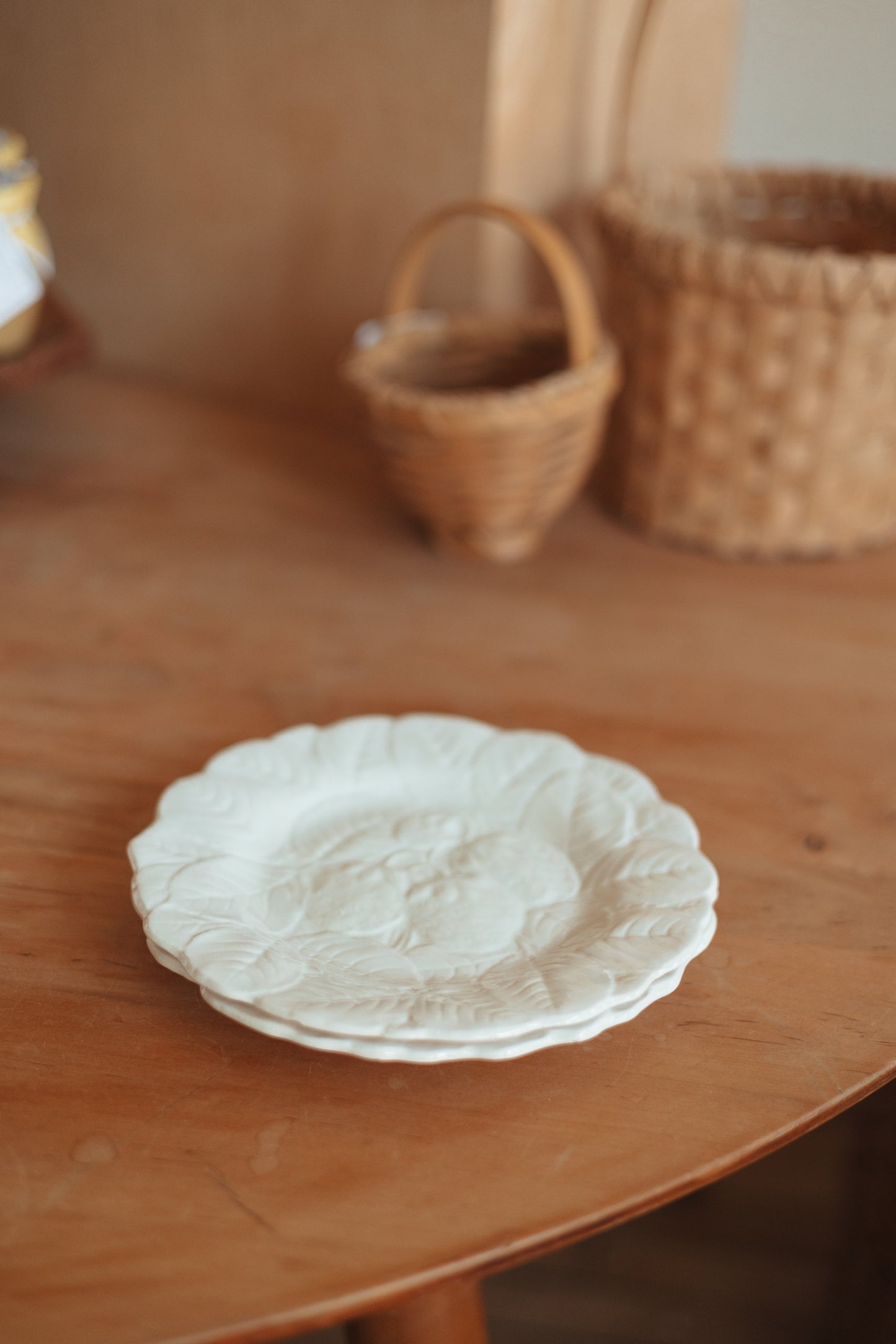 Pair of of French Majolica Fruit Plates, France