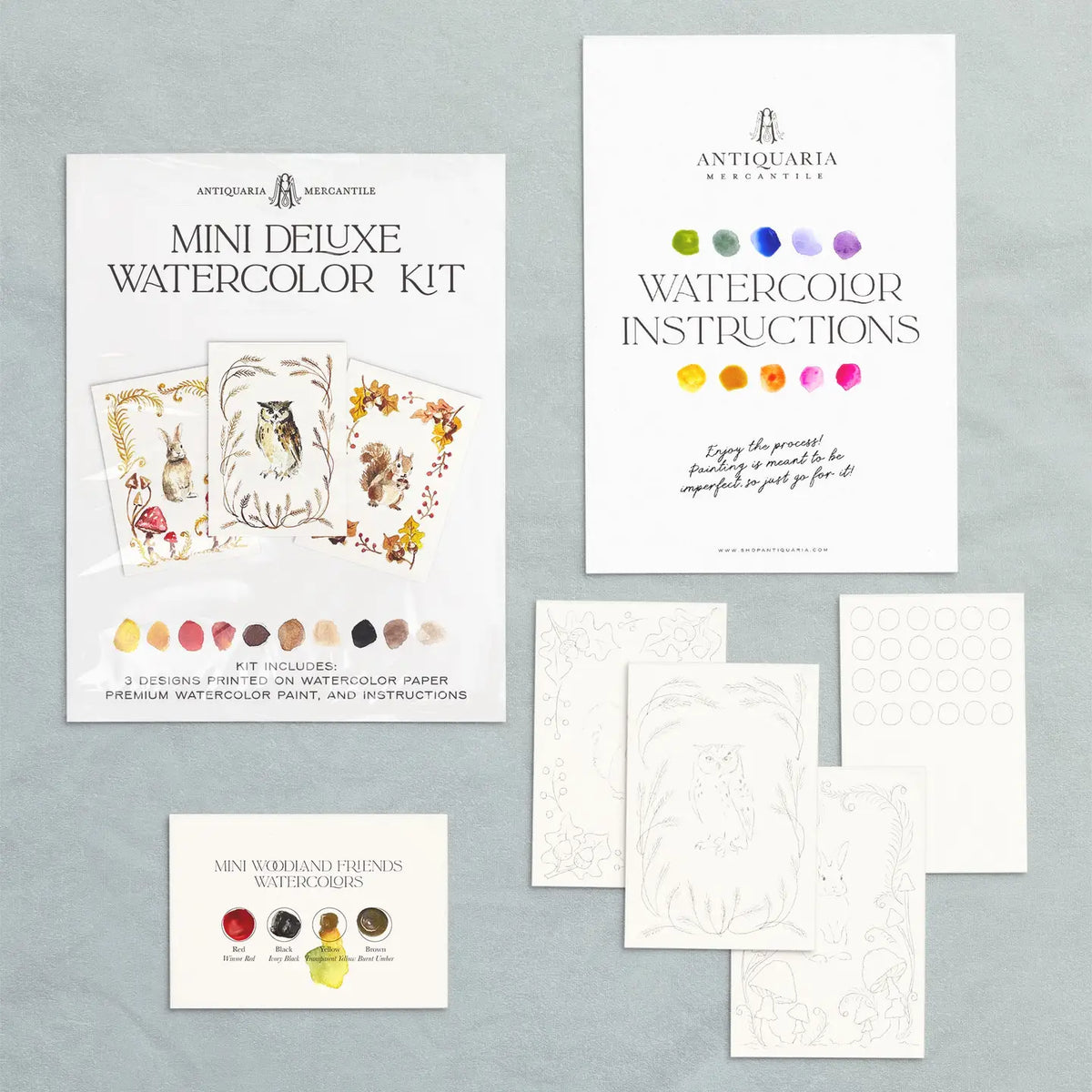 Mini Animal Friends Watercolor Painting Kit