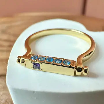 Honeycat Jewelry | Gold Fidget Bar Ring