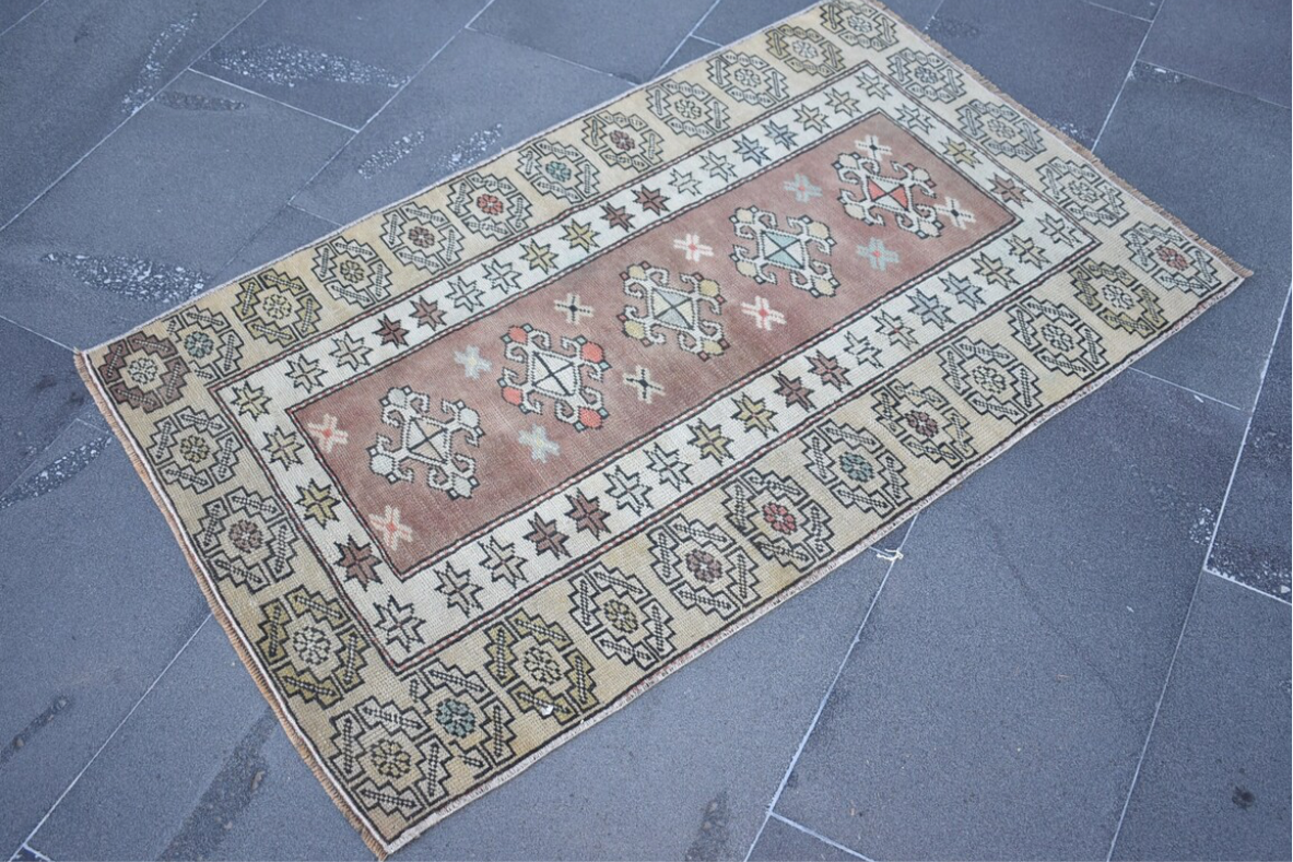 Turkish Rug | Soft Neutral with Boarder Details RUG003