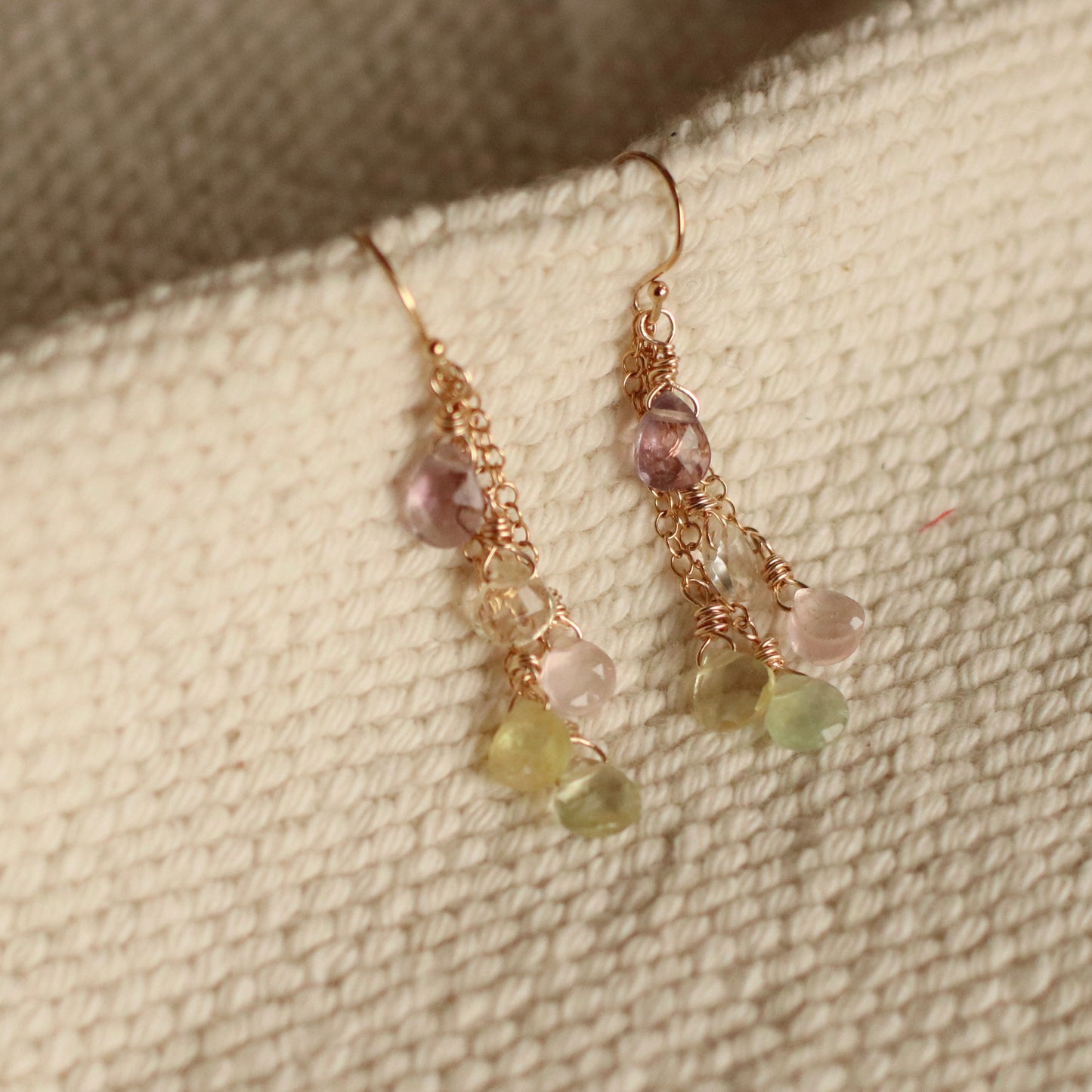 Cire’ Alexandria | Mixed Gemstone Chandeliers, 14K Gold Filled