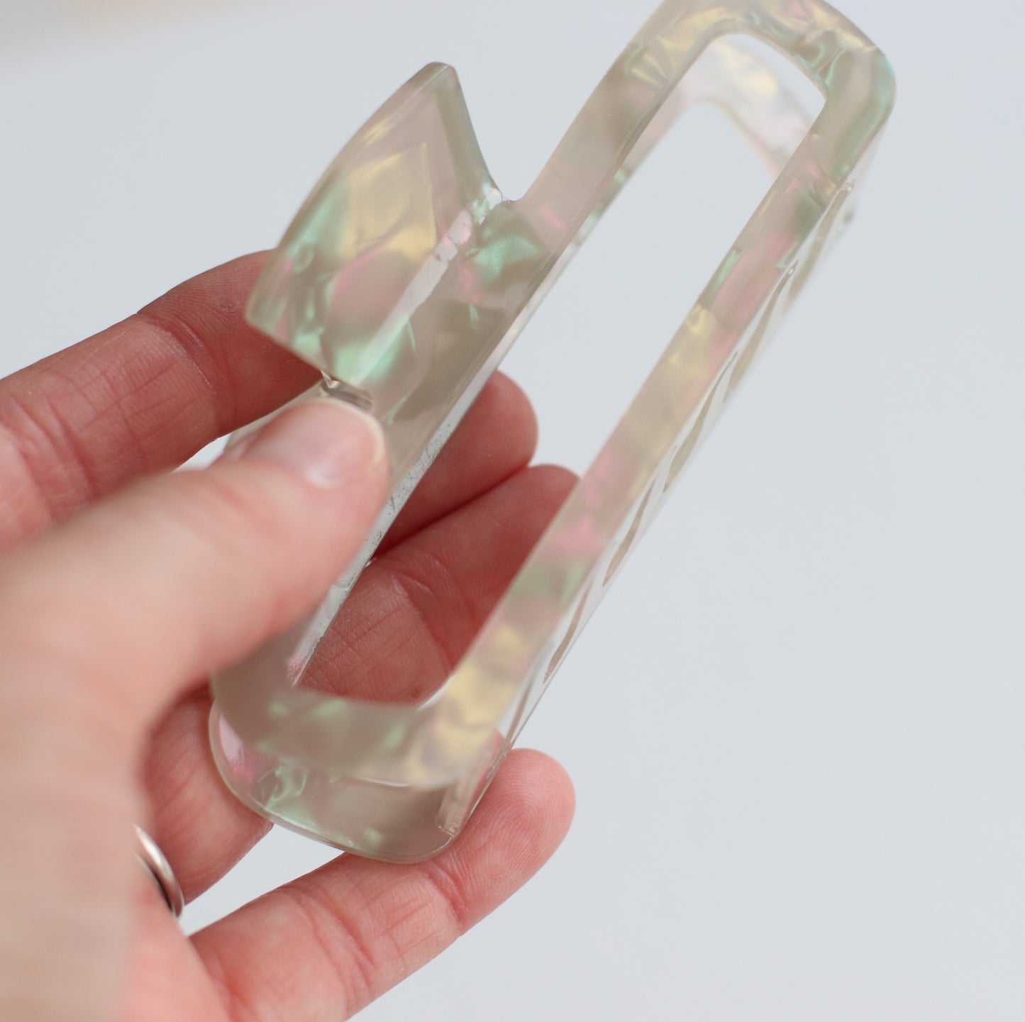 Anarchy | Rectangle Hair Clip in Abalone