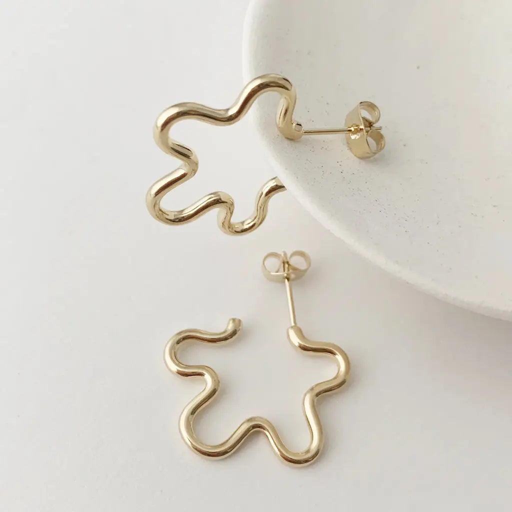 Honeycat Jewelry | Wildflower Hoops Earrings