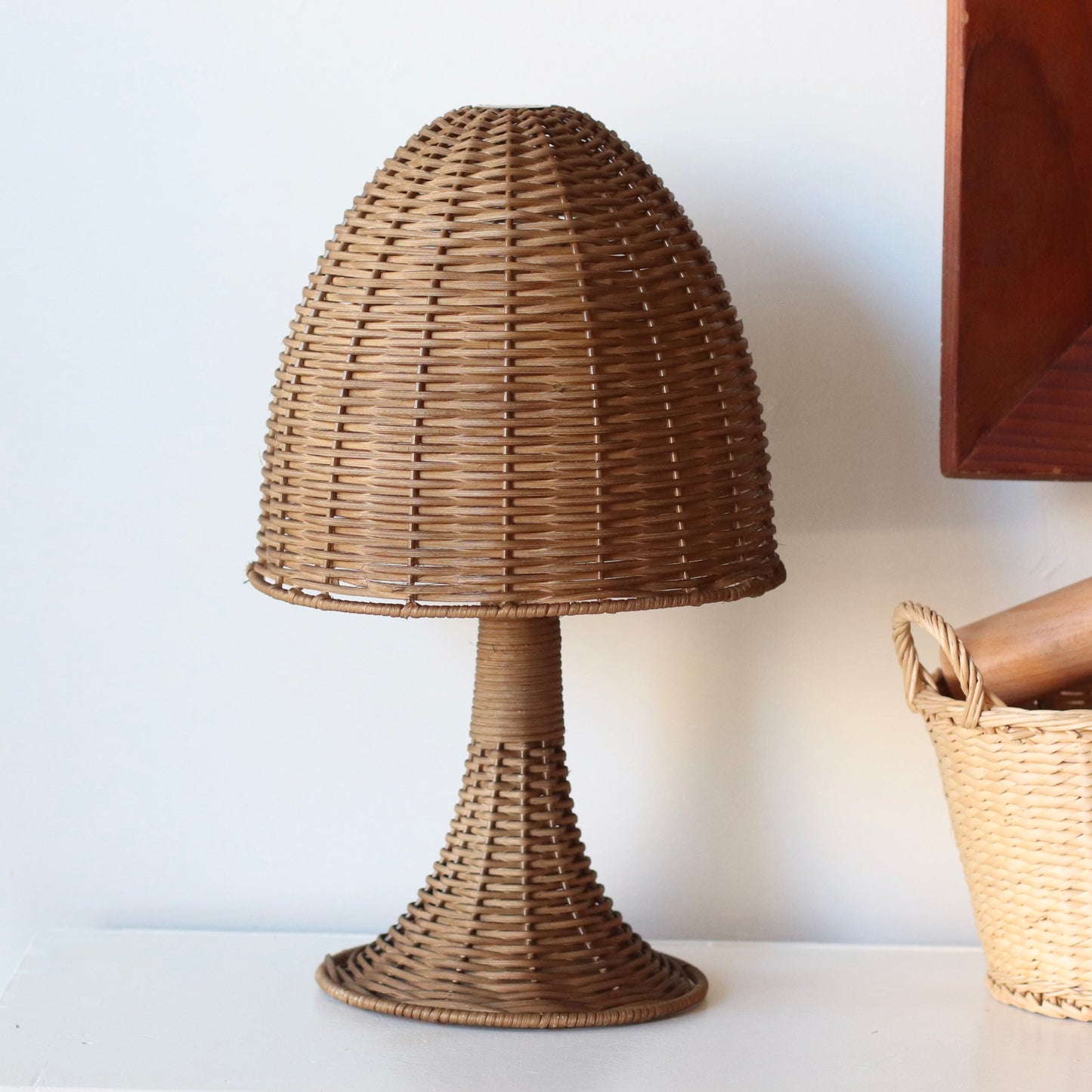 Accent Lamp | Rattan Mushroom Lamp