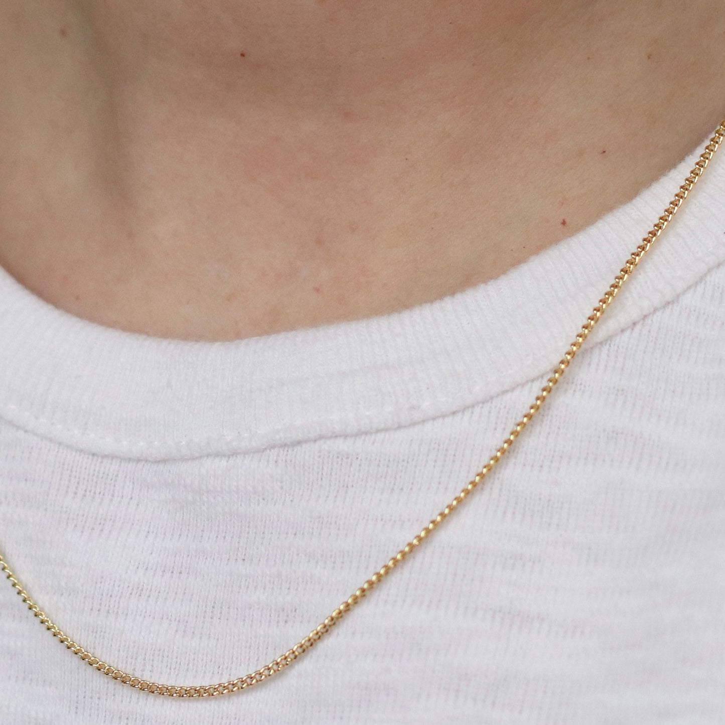 Dune Chain | Tiny Cuban Chain, 16" Chain