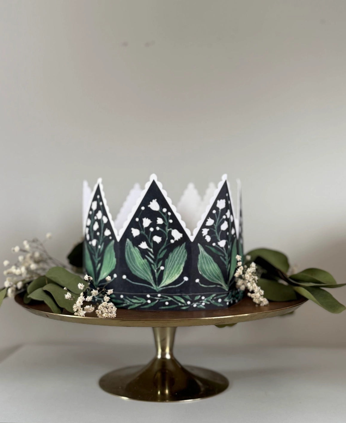 Katie Housley | Lily Of the Valley Party Hat Crown Card