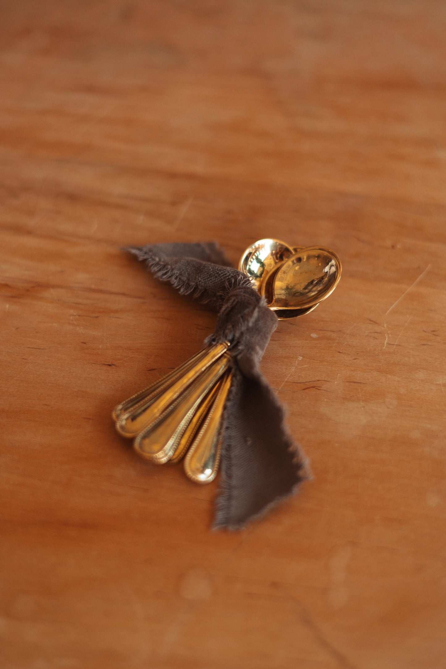 Tiny Gold Serving Spoons, Set of 6