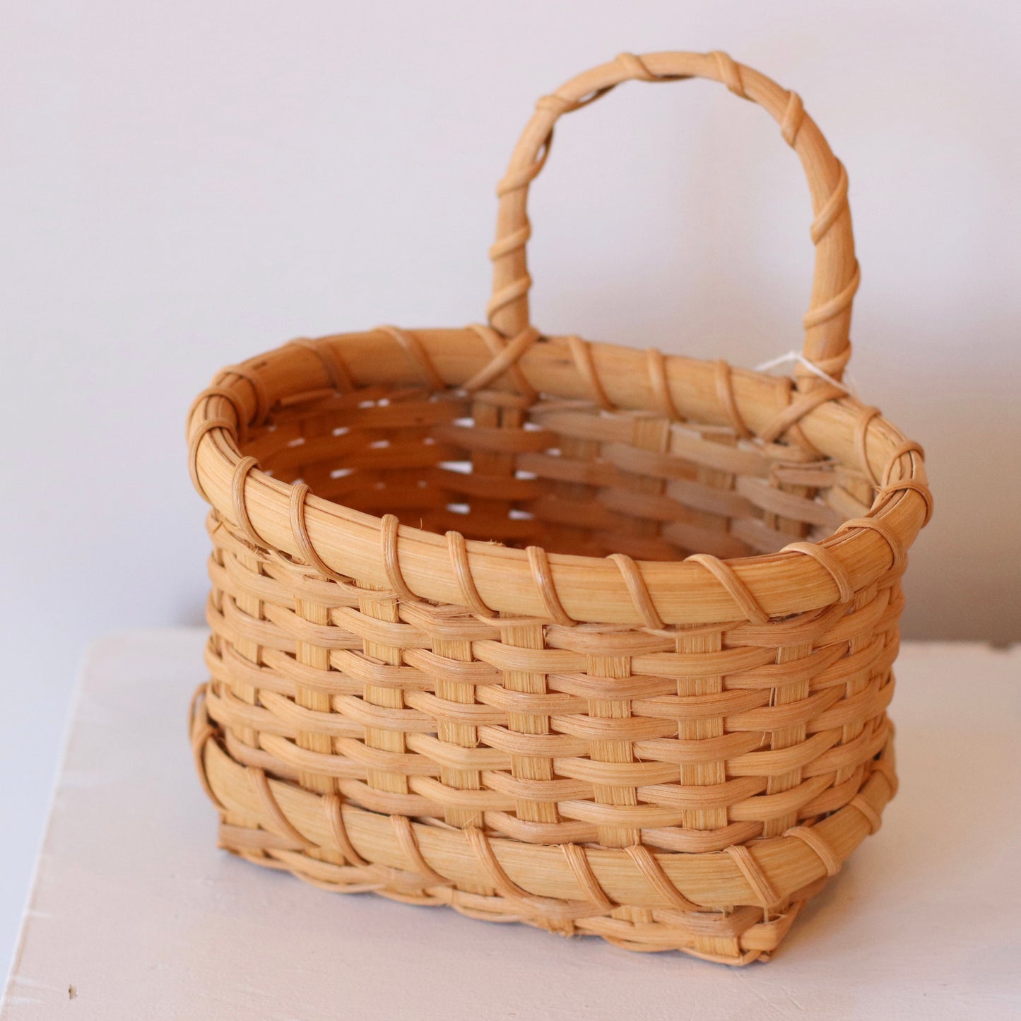 Small Light Colored Hanging Basket