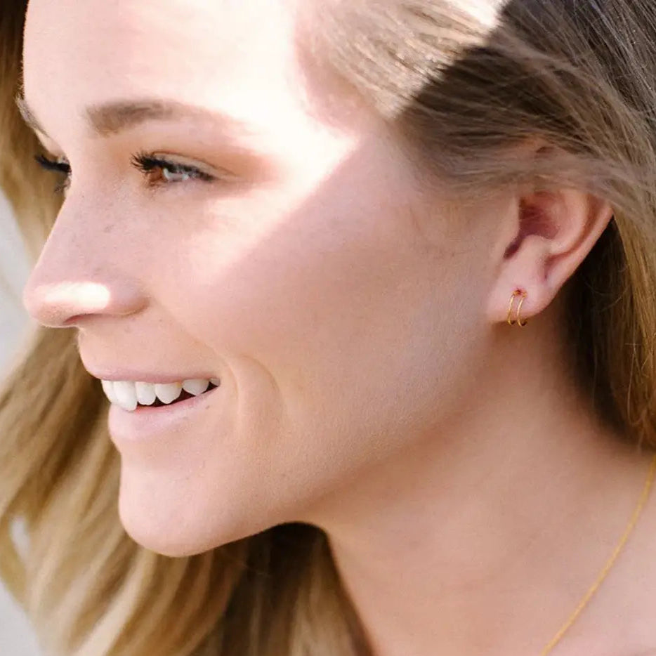 Honeycat Jewelry | Double Hoop Earrings