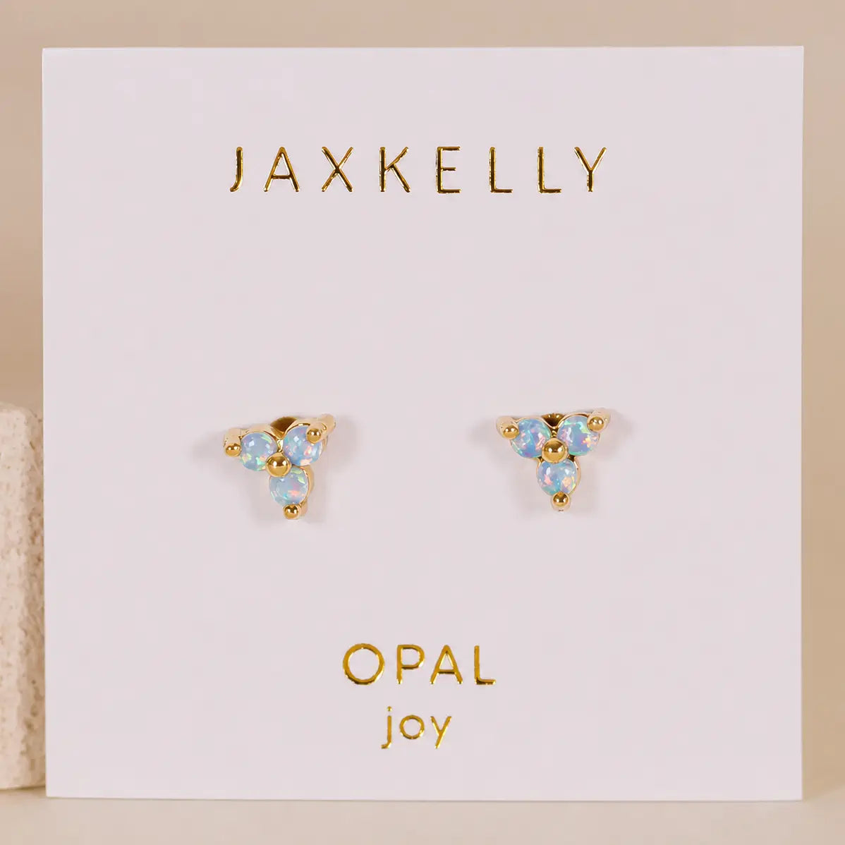 Jax Kelly | Trio Cluster Studs, Fire Opal