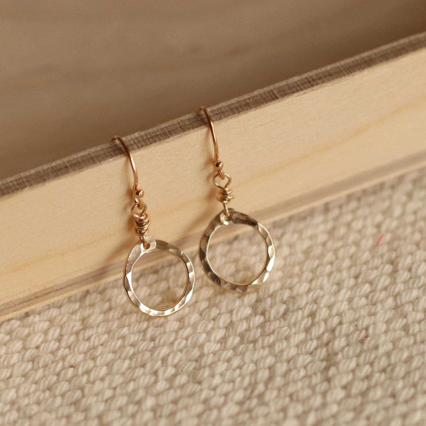Cire’ Alexandria | Hammered Circle Drops, 14K Gold Fill