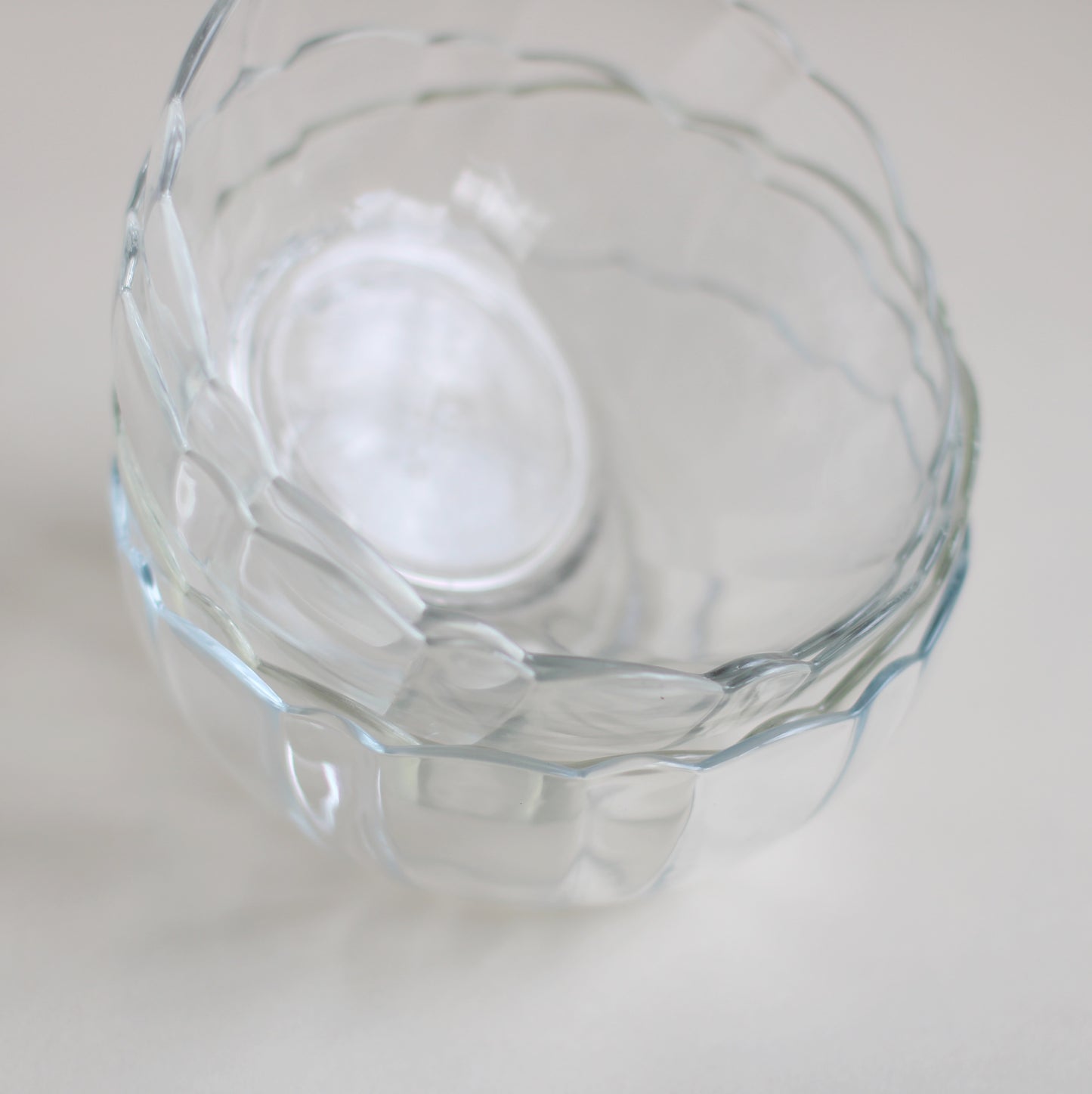 Scalloped Glass Condiment Bowls, Set of 4