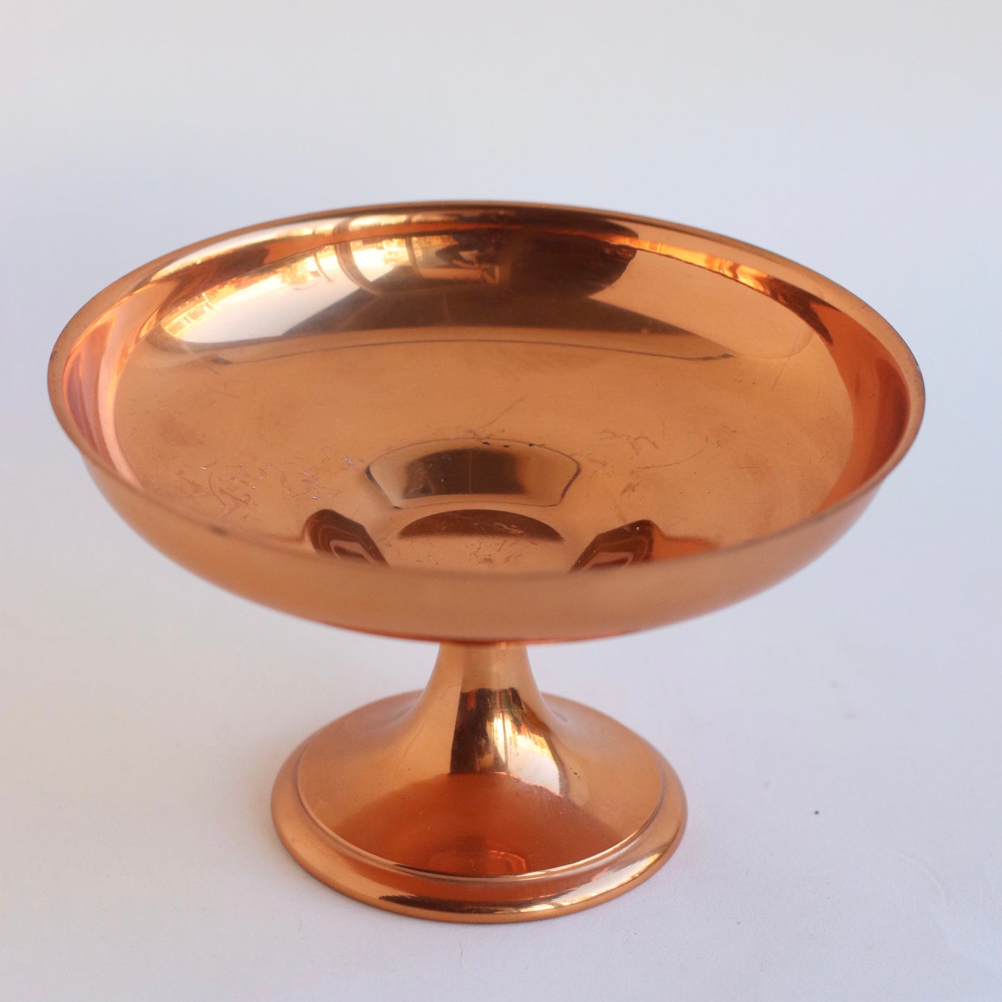 Small Copper Pedestal Dish