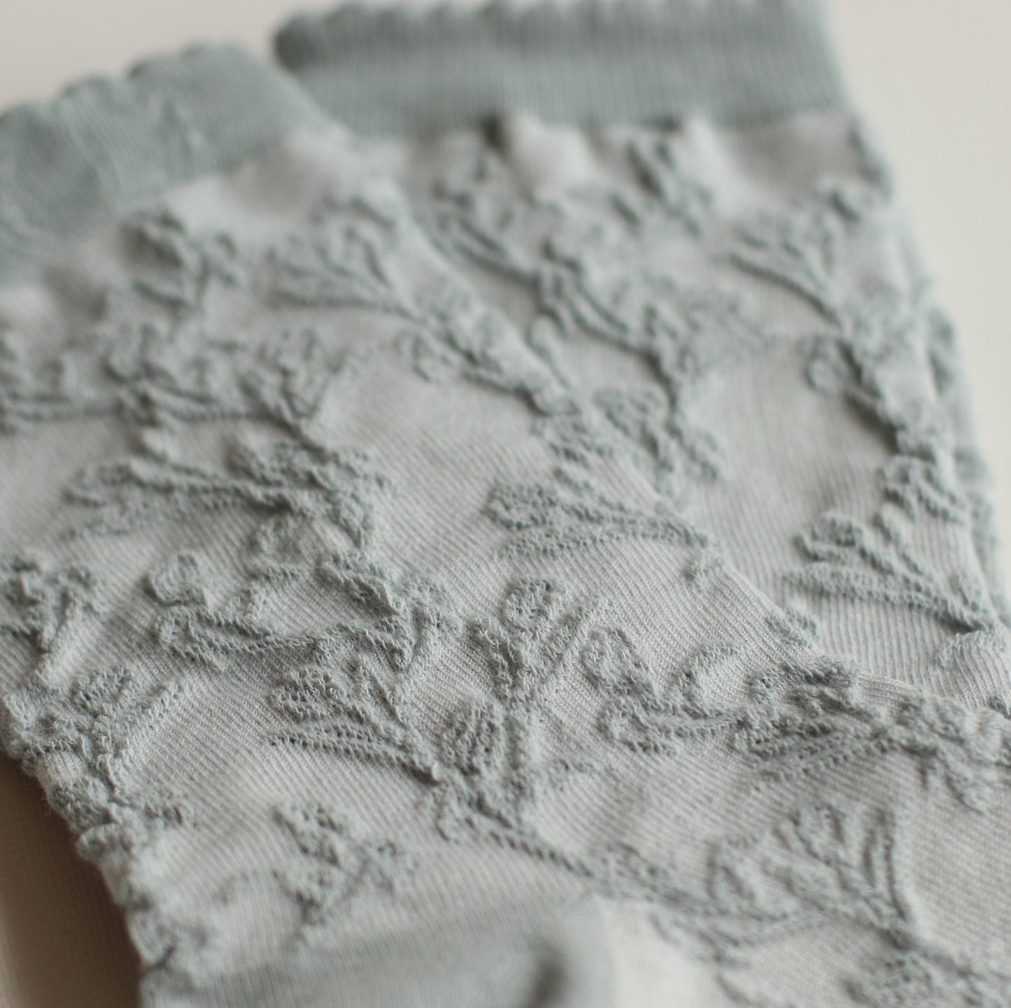 Tiepology | Engraved Leaf Sock, Denim