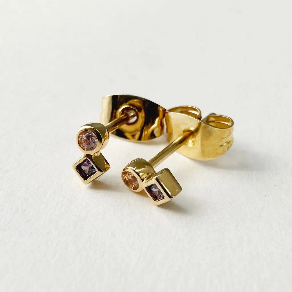 Honeycat Jewelry | Sunset Crystal Studs