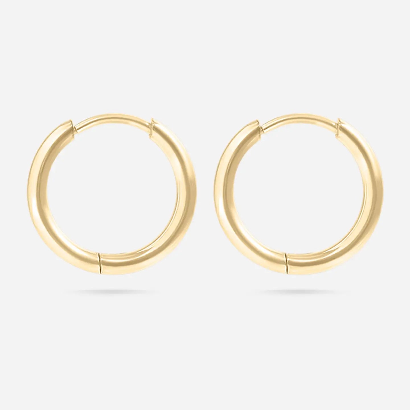 Dune Hoops | Gold Stainless Steel Classic Hoop Huggie, 20 mm