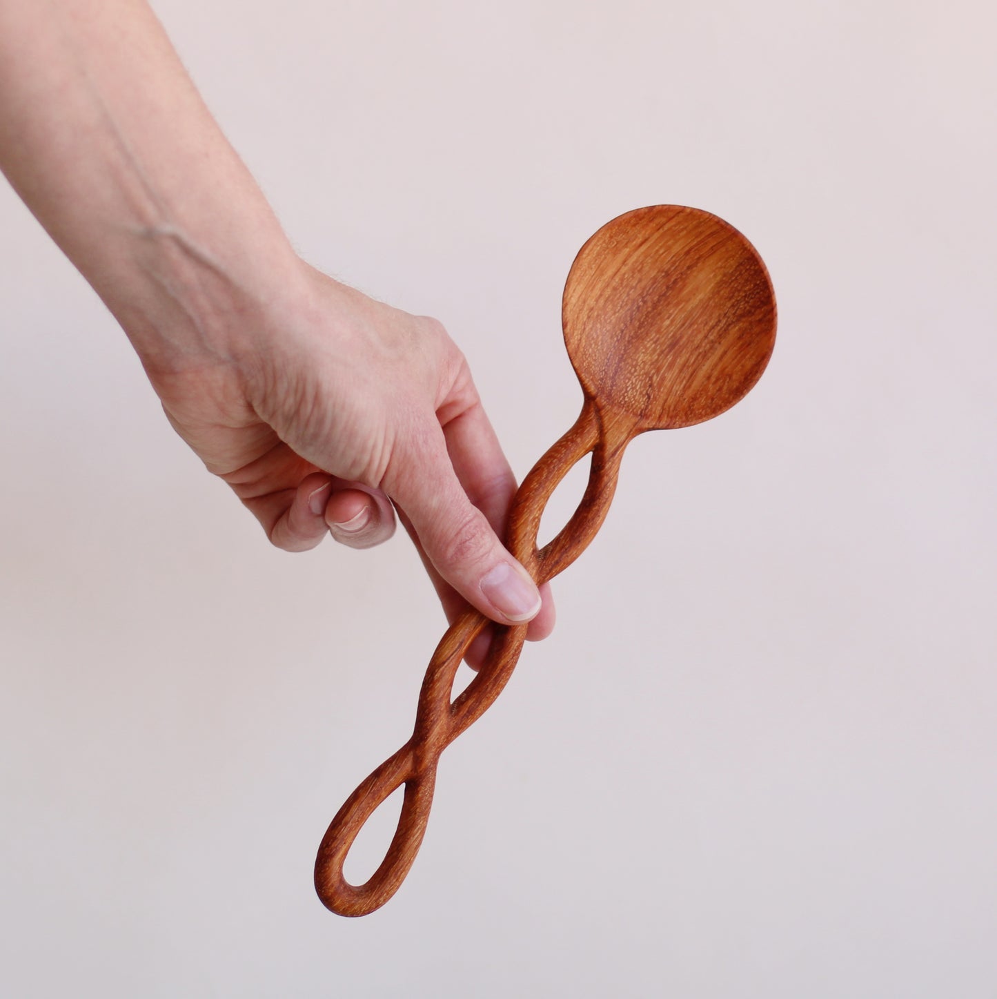 194 Craft House | Twisted Handle Wooden Salad Servers Spoon