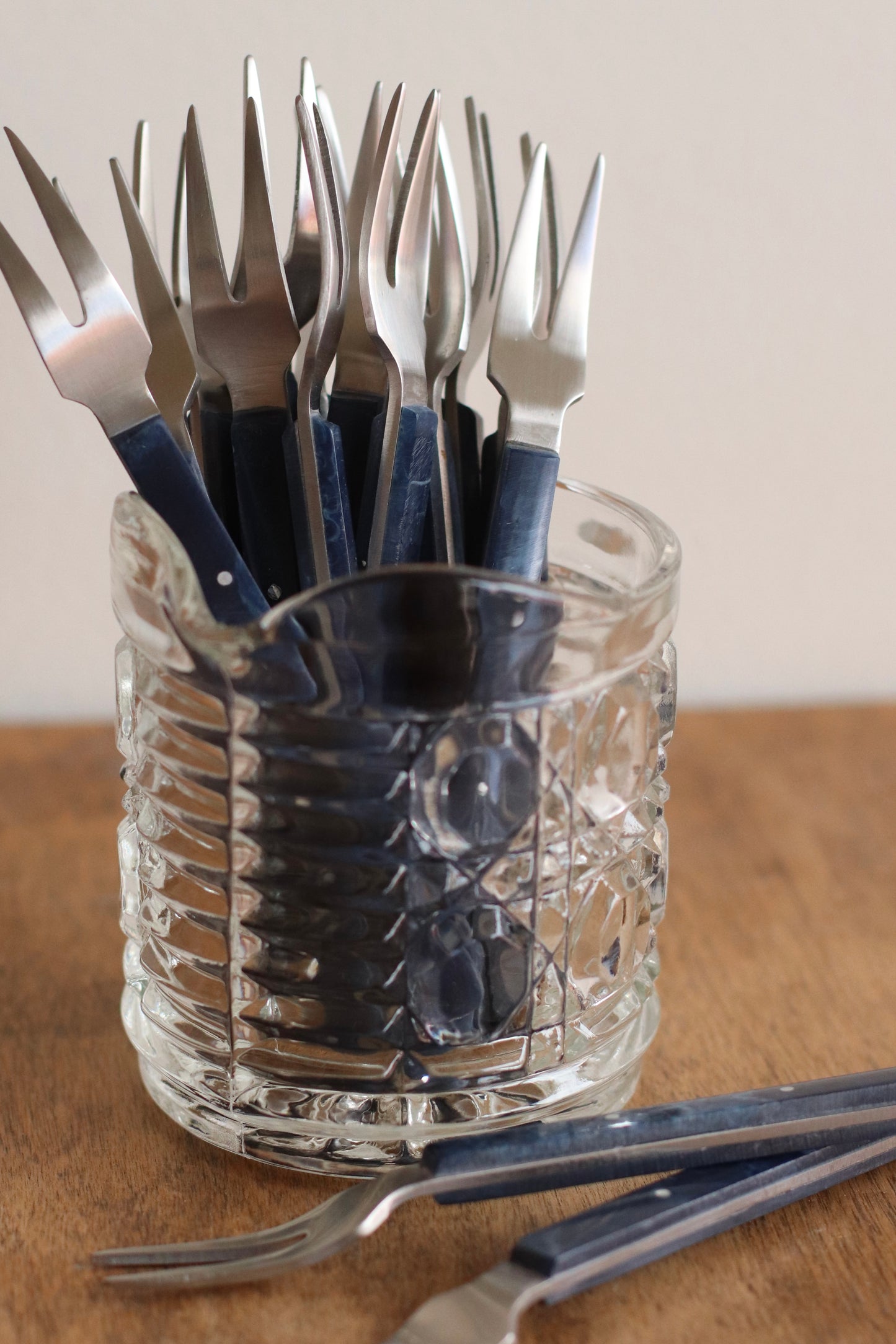 Santorini Resin Appetizer Fork, Blue