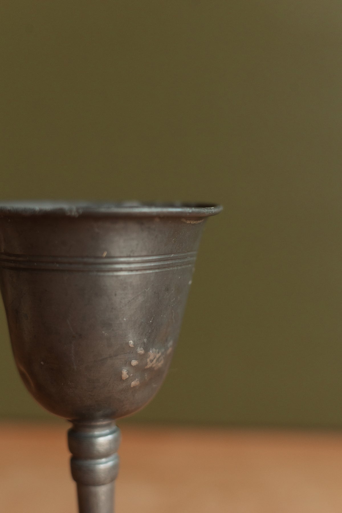 Antique Pewter Wine Chalice