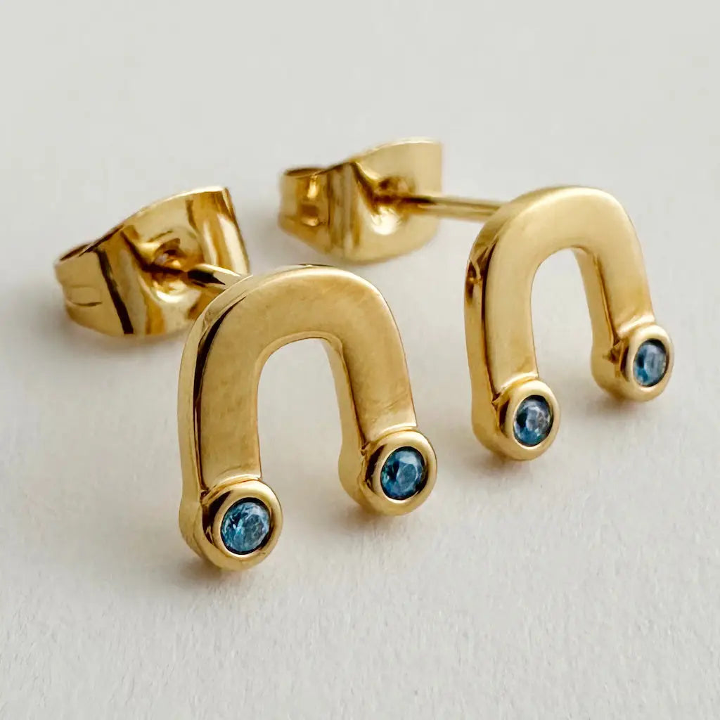 Honeycat Jewelry | Crystal Cloud Arc Studs