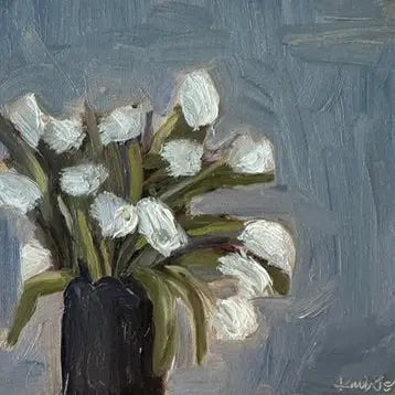 Katie Jo Art | 'White Tulips' Print, 5 x 5