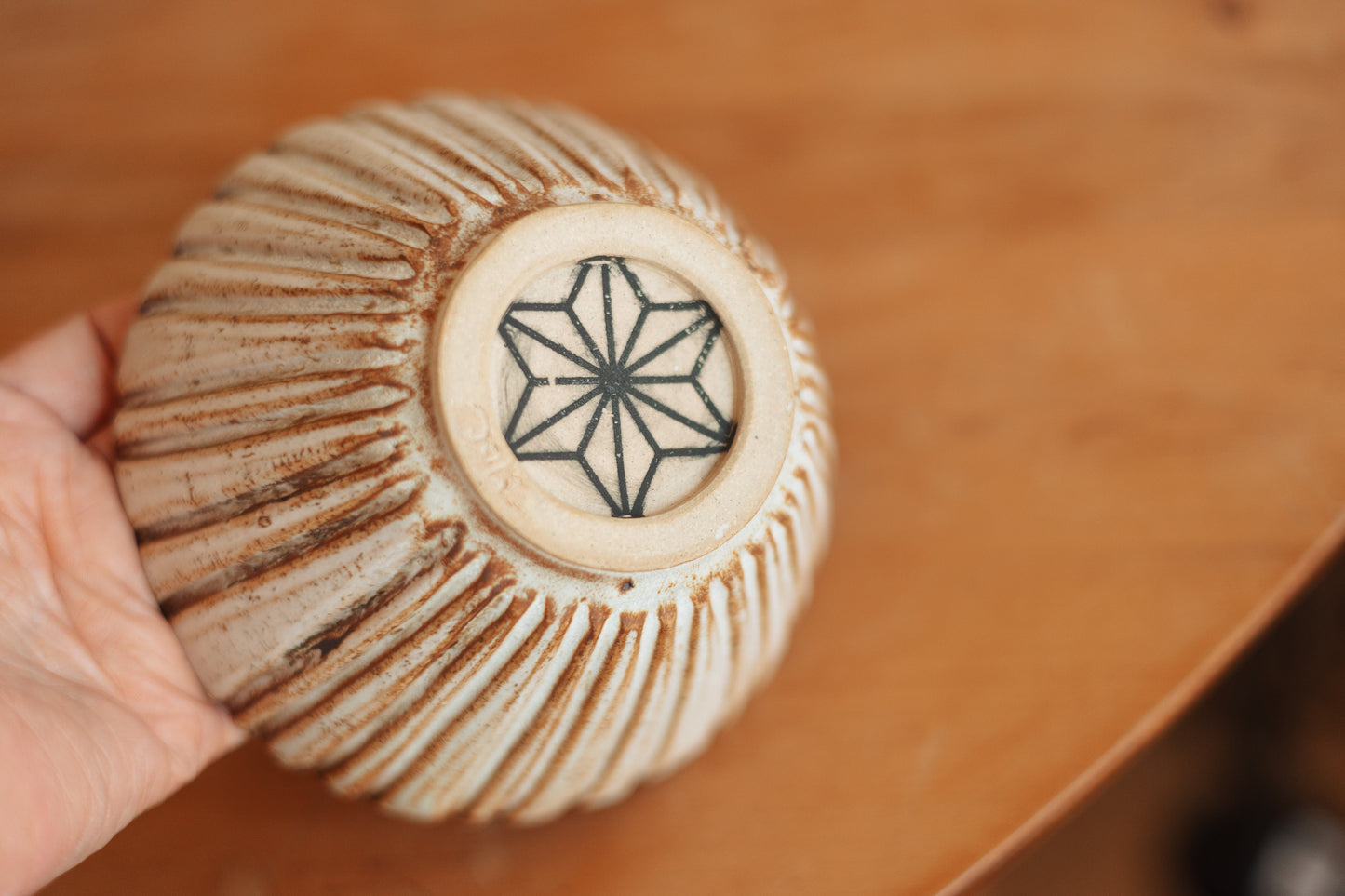 Emo Pottery | Cream Ridged Cereal Bowl