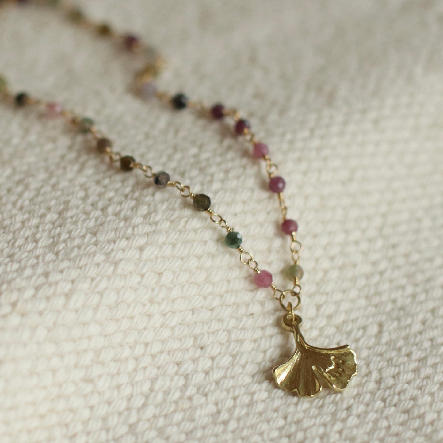 Santore | Gingko Leaf Tourmaline Necklace