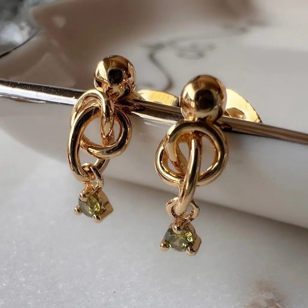 Honeycat Jewelry | Knotty Serpent Studs