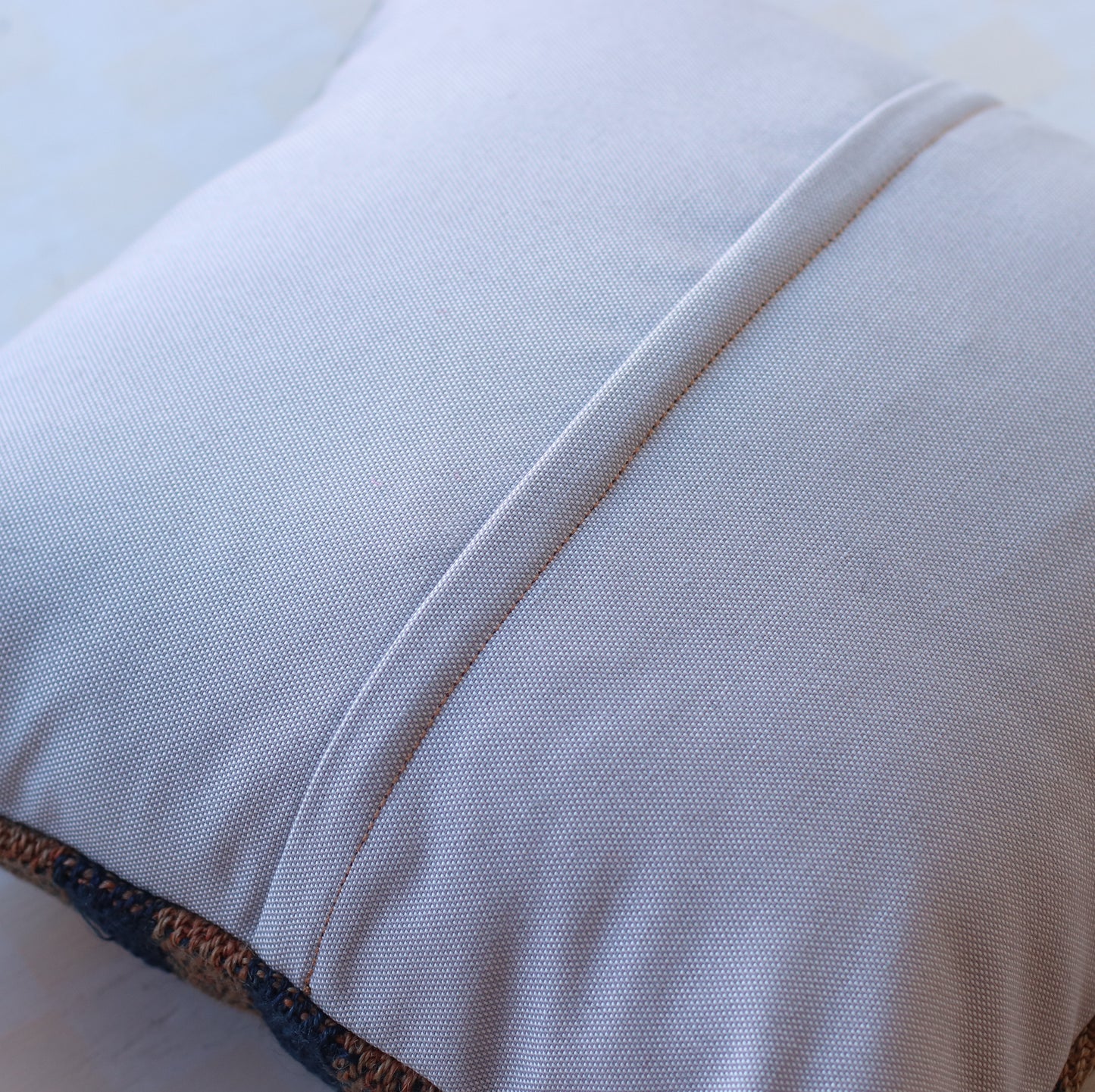 Kilim Pillow | Navy and Goldenrod Check, includes insert 16"