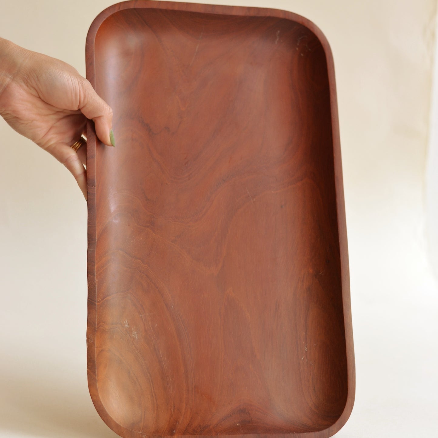 Rectangle Teak Wood Tray