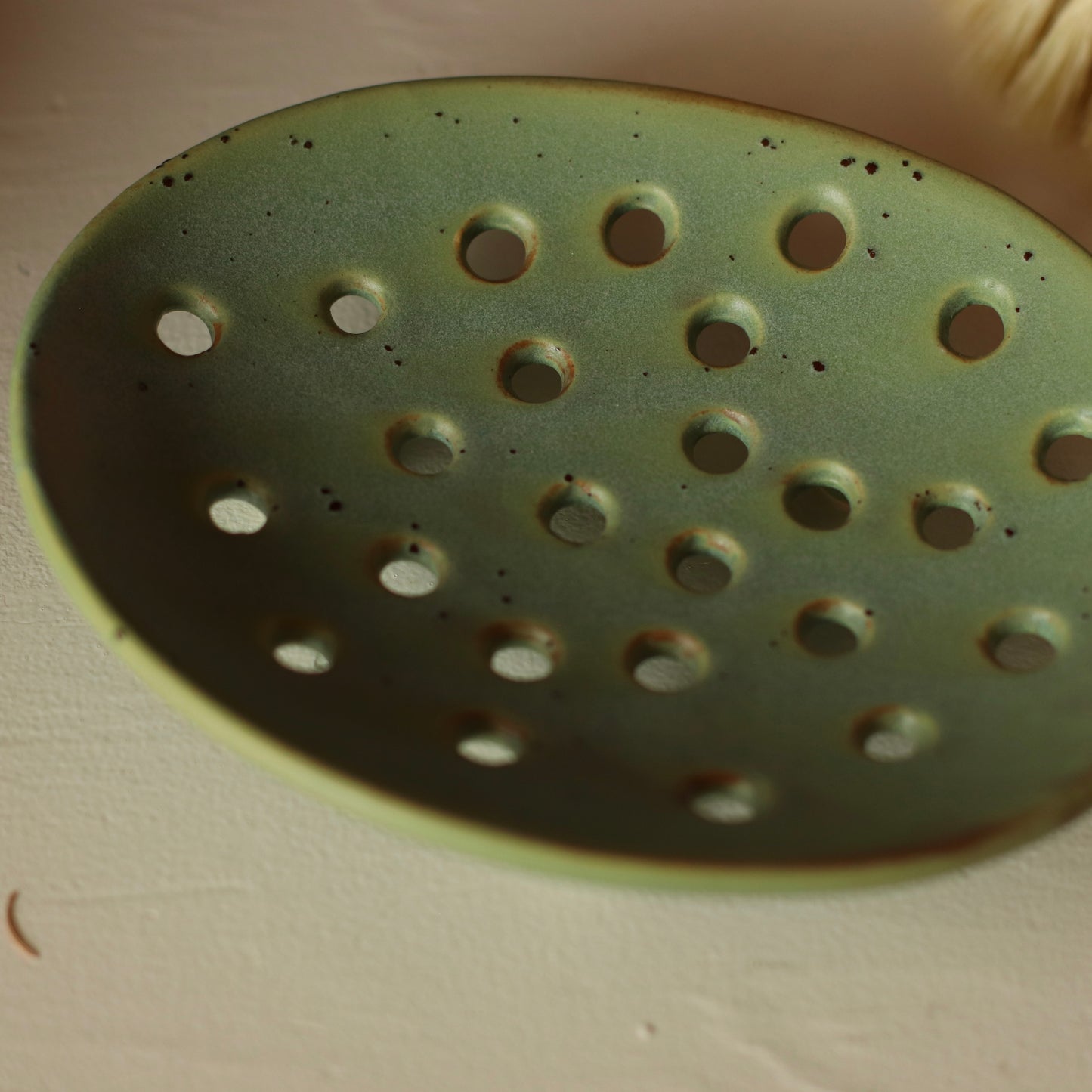Stoneware Soap Dish, Pistachio