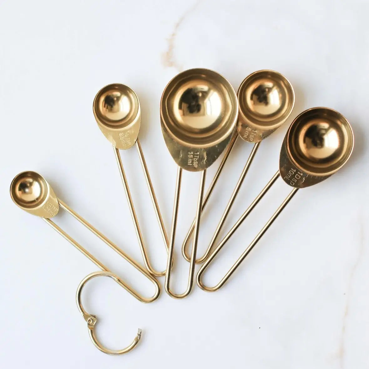 Gold Stainless Measuring Spoon Set