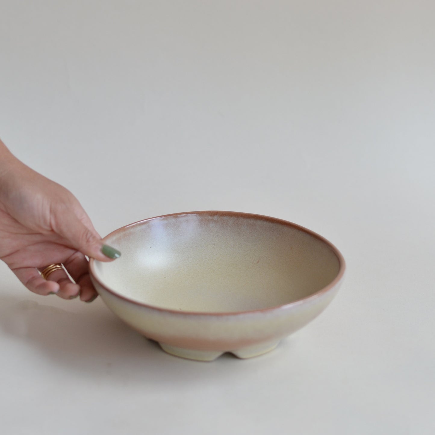Footed Frankoma Serving Bowl