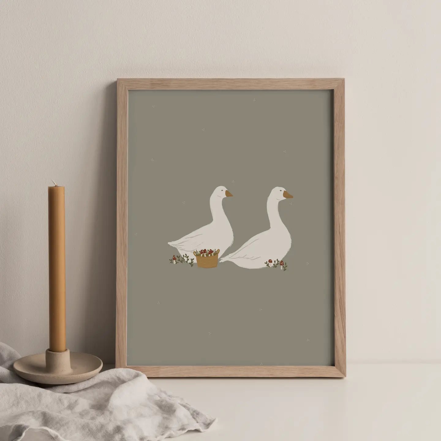 Solange Pilote | Denise and Suzanne Goose Print, 5.5 x 5.5