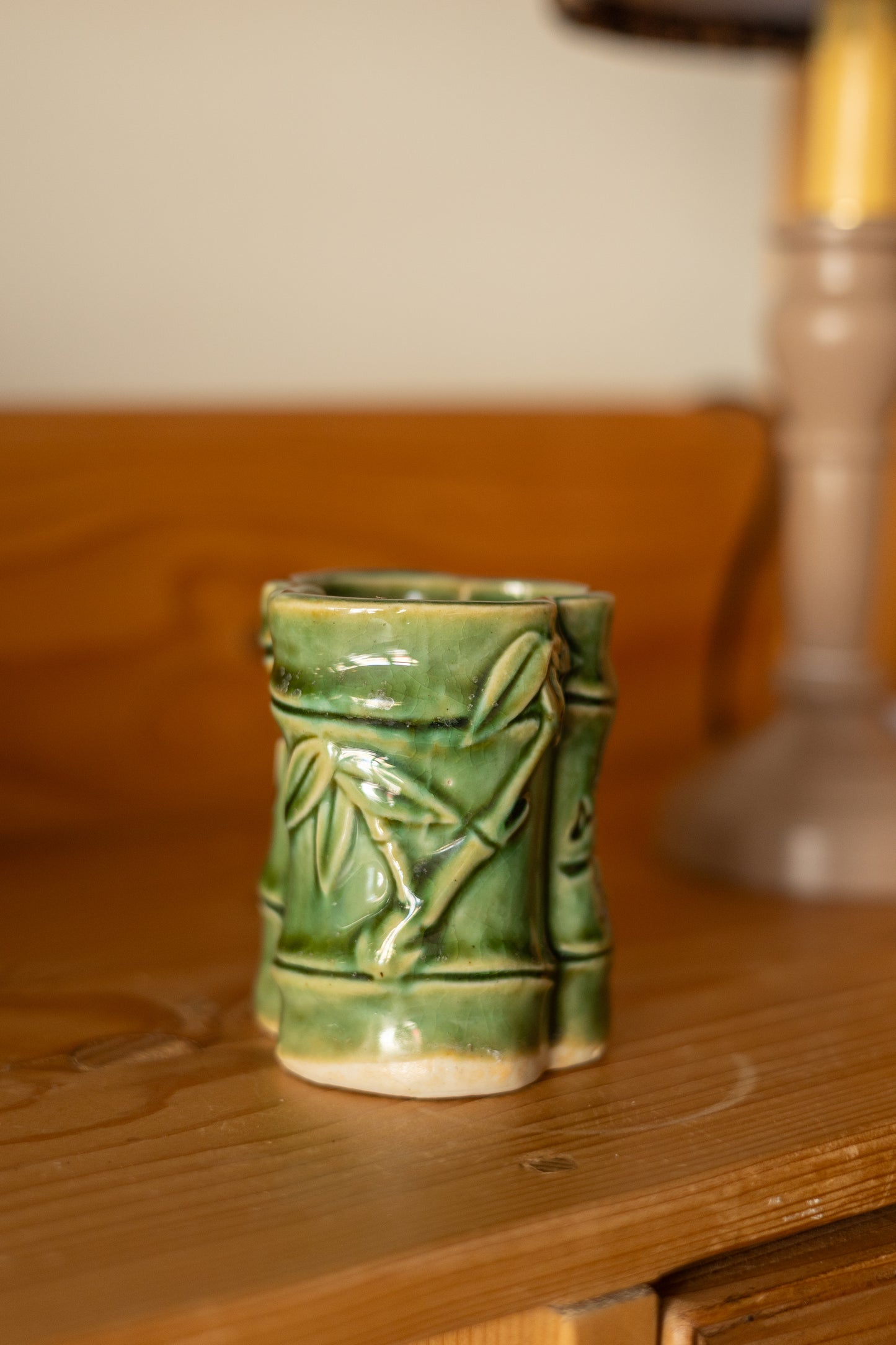 Small Green Bamboo Vase