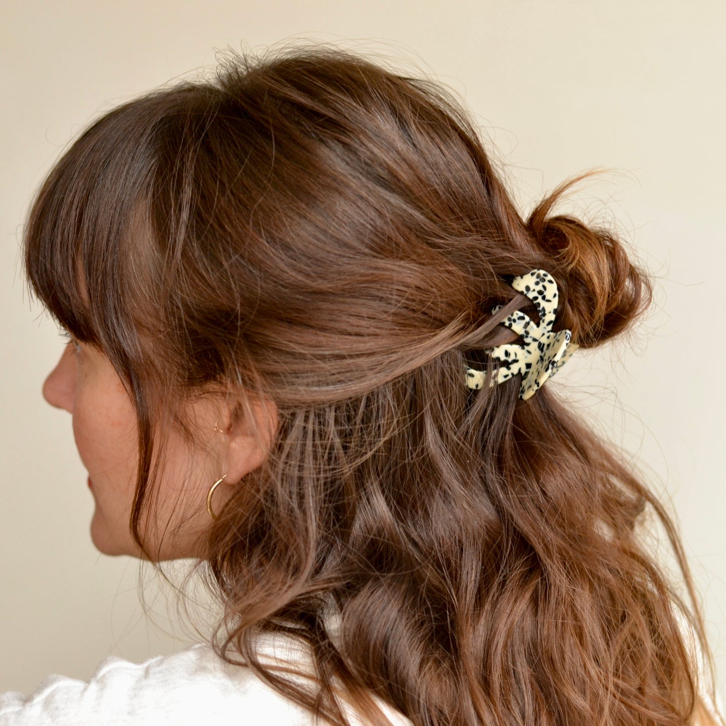 Claw Hair Clip in Black & White