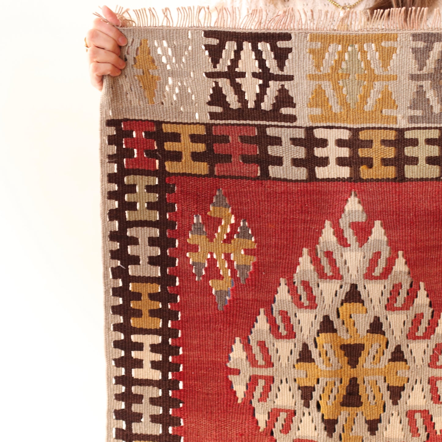 Turkish Rug Rust and Earth Tone Accents, RUG072