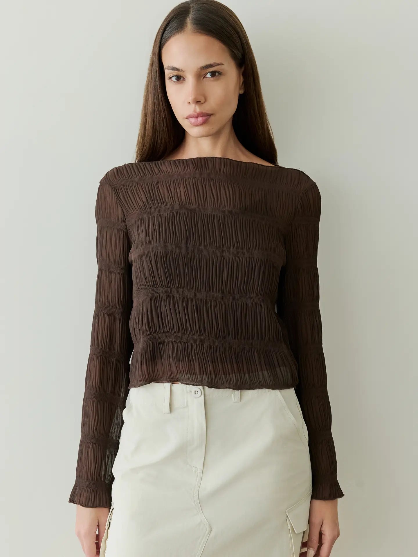 MOD REF | The Runa Top, Crinkled Wide Sleeve Top