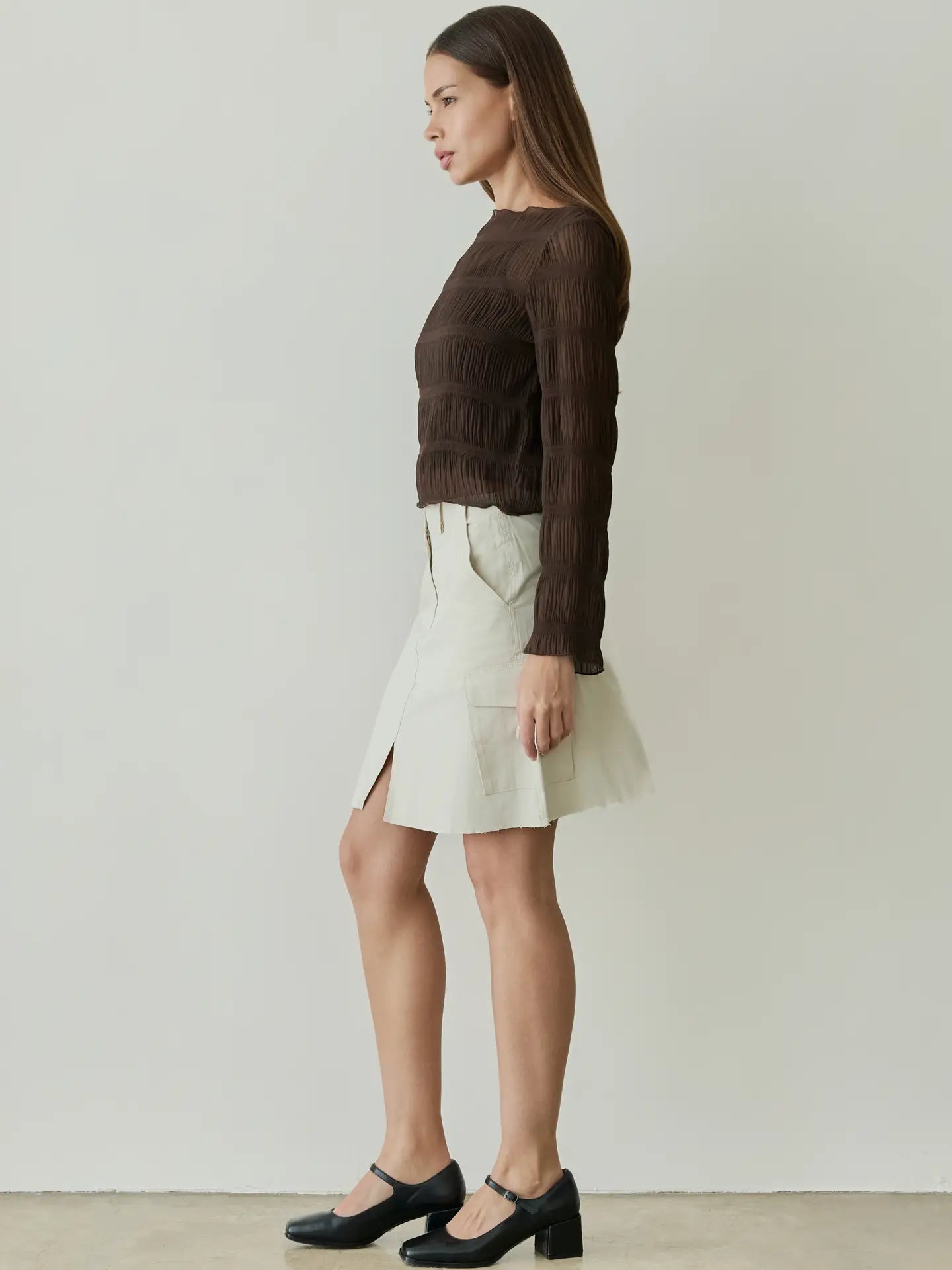 MOD REF | The Runa Top, Crinkled Wide Sleeve Top