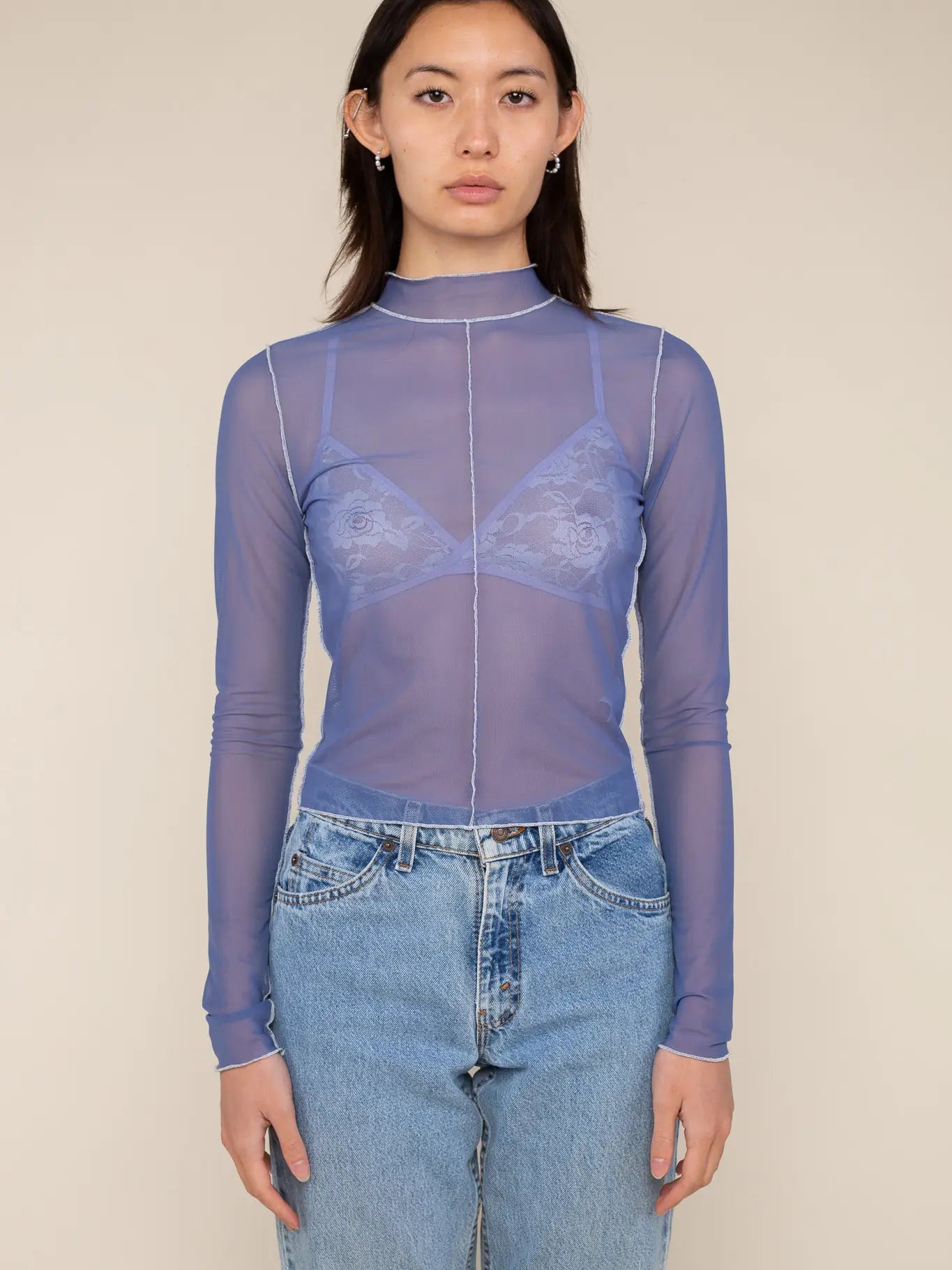 NLT | Sheer Top, Blue