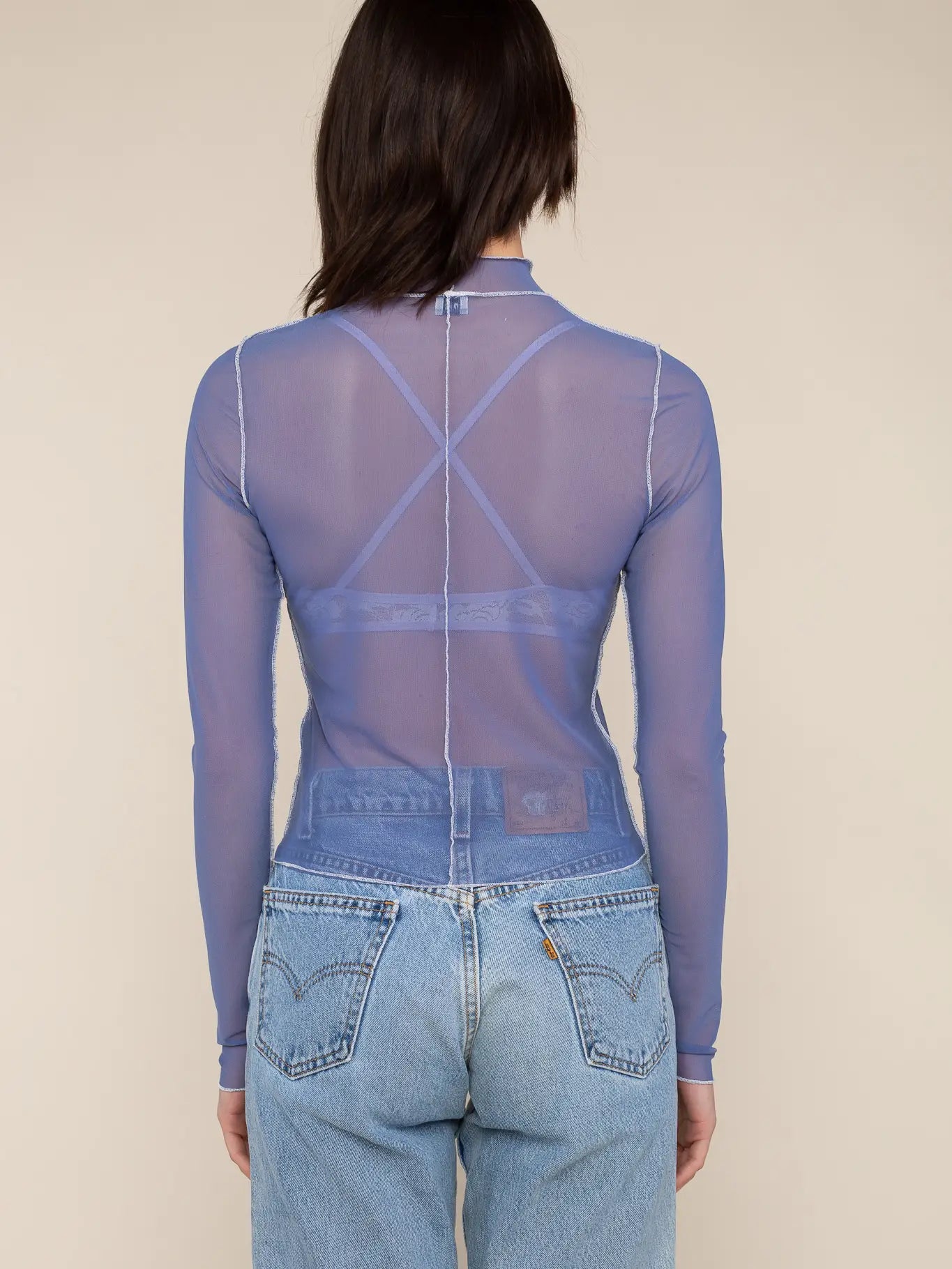 NLT | Sheer Top, Blue