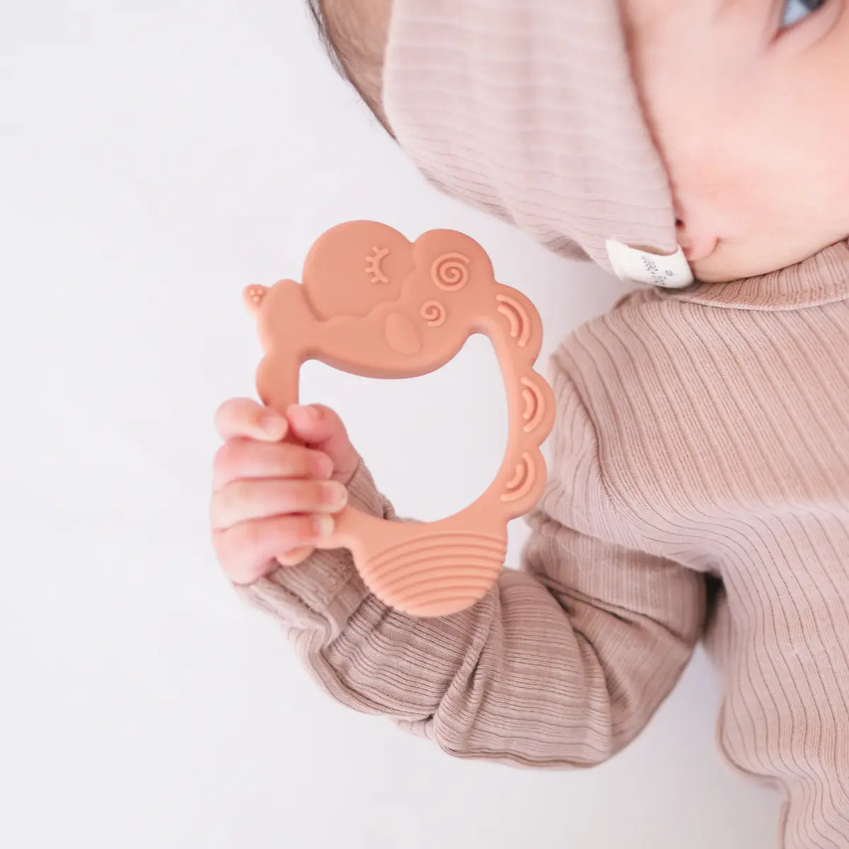 Bug + Bean Kids | Sheep Teether, Muted Clay