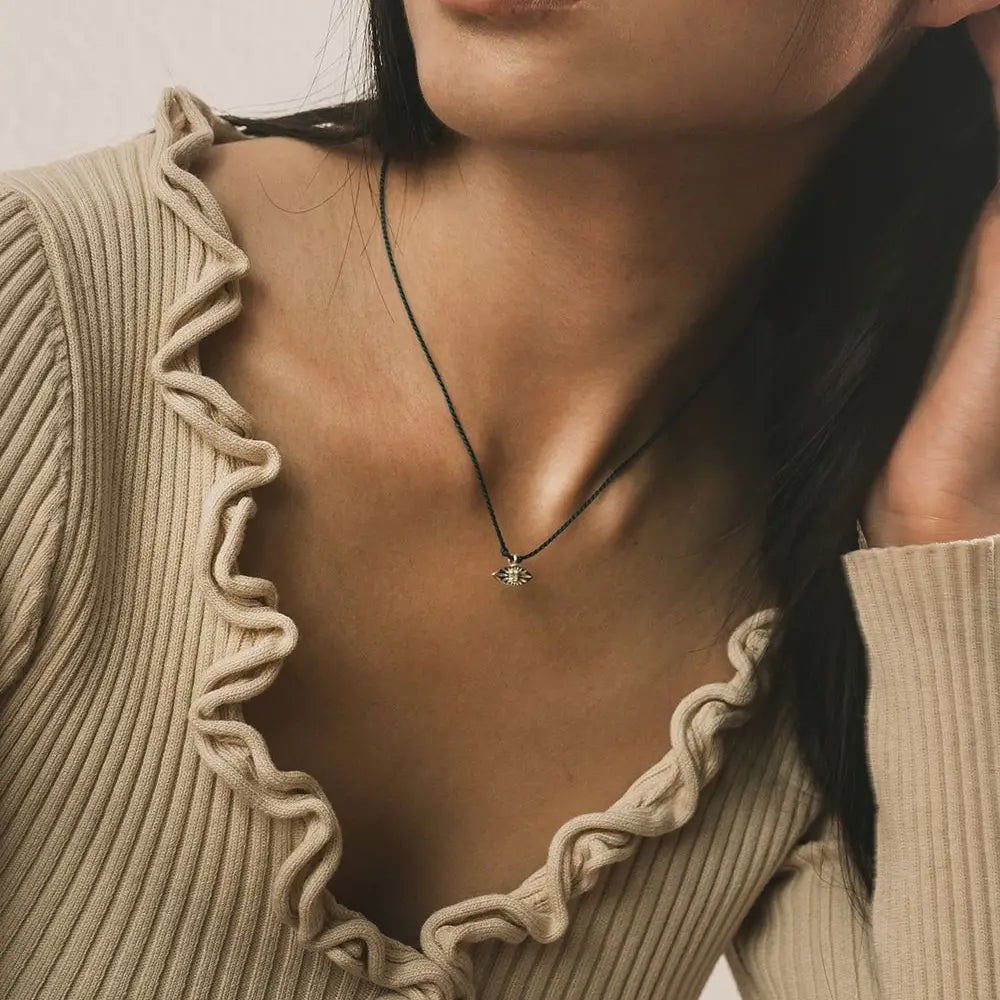 Matr Boomie| Jivala Evil Eye Necklace with Sterling Silver Charm