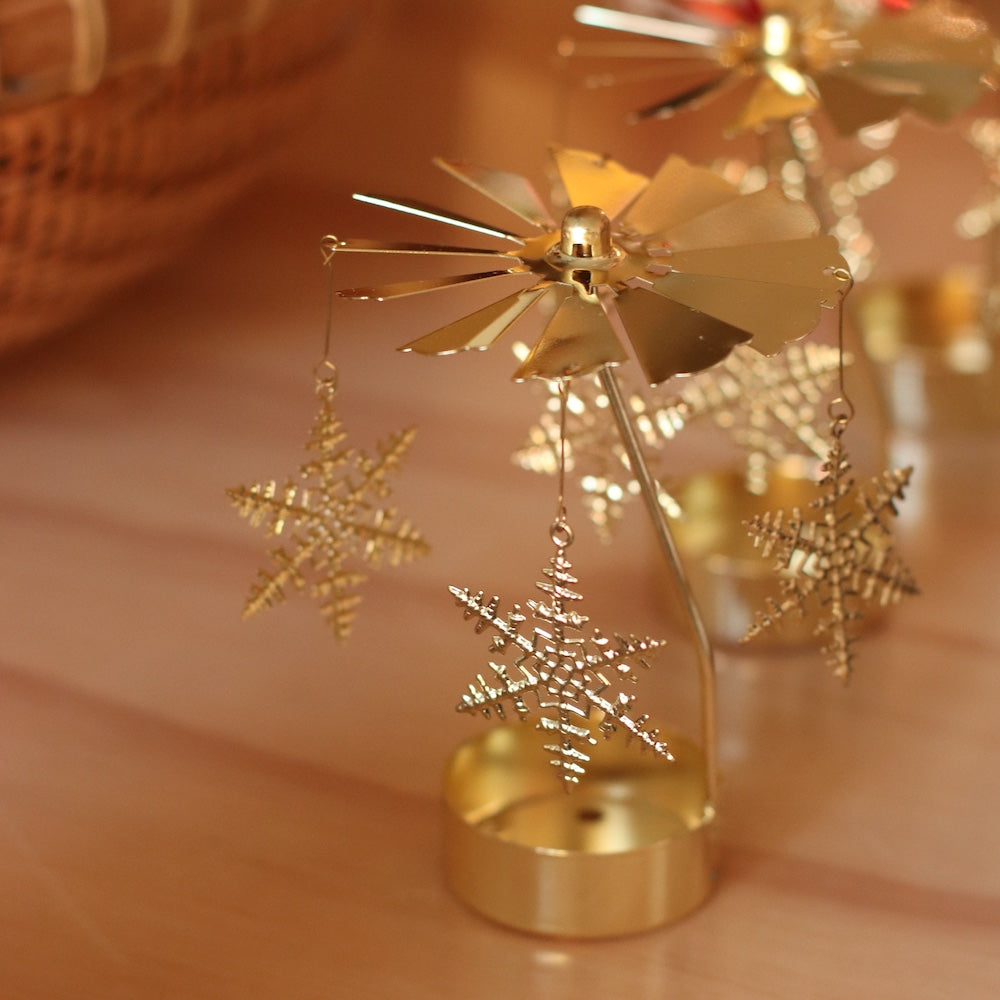 Holiday | Snowflake Carousel Tea Light Holder