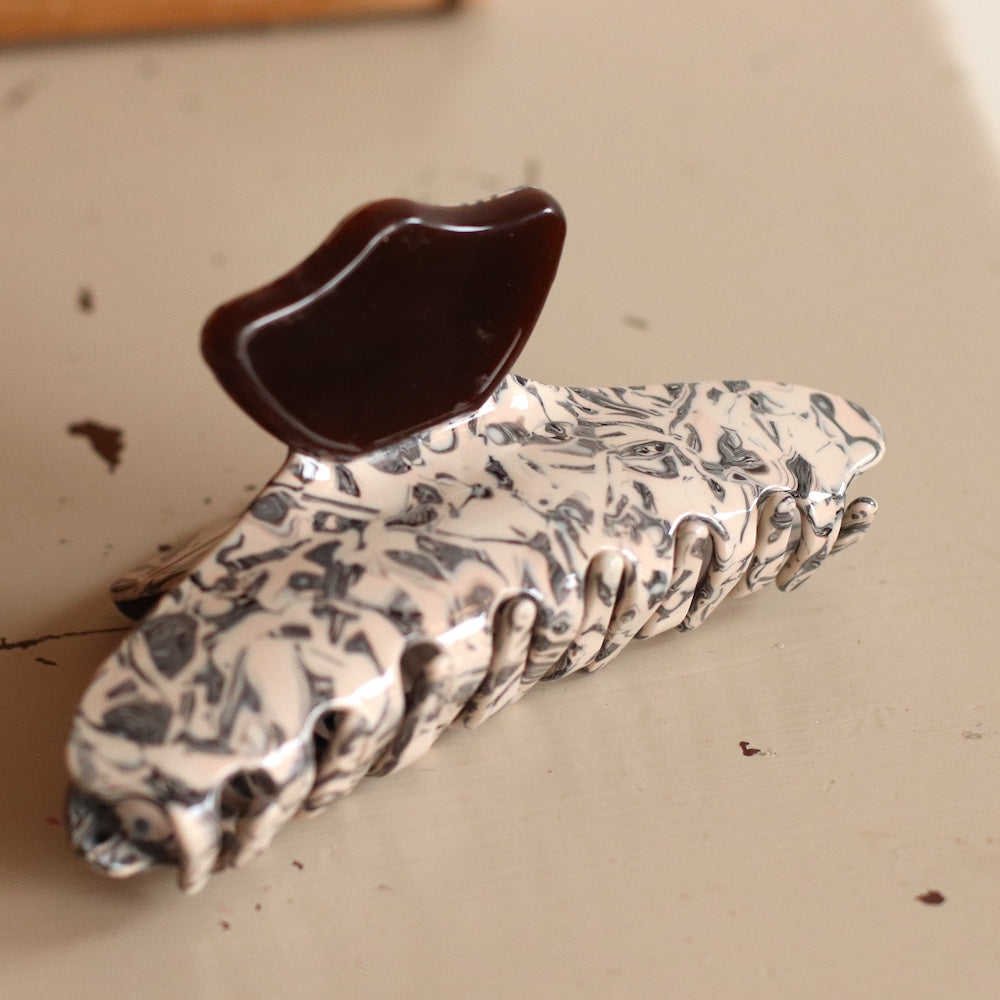 Dune Clips | Acetate Tulip Top Clip, Terrazzo