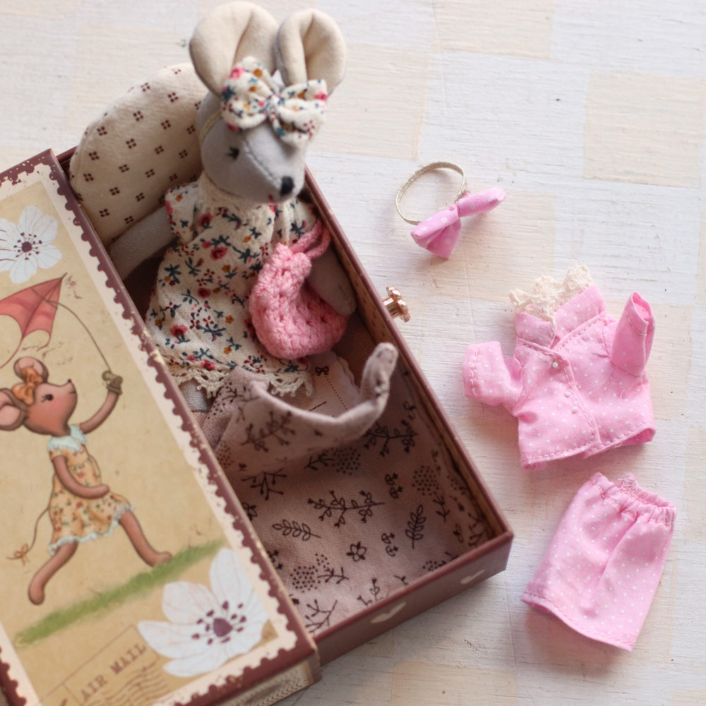 Levlovs | Chloe the Mouse Mini Doll in Stamp Box