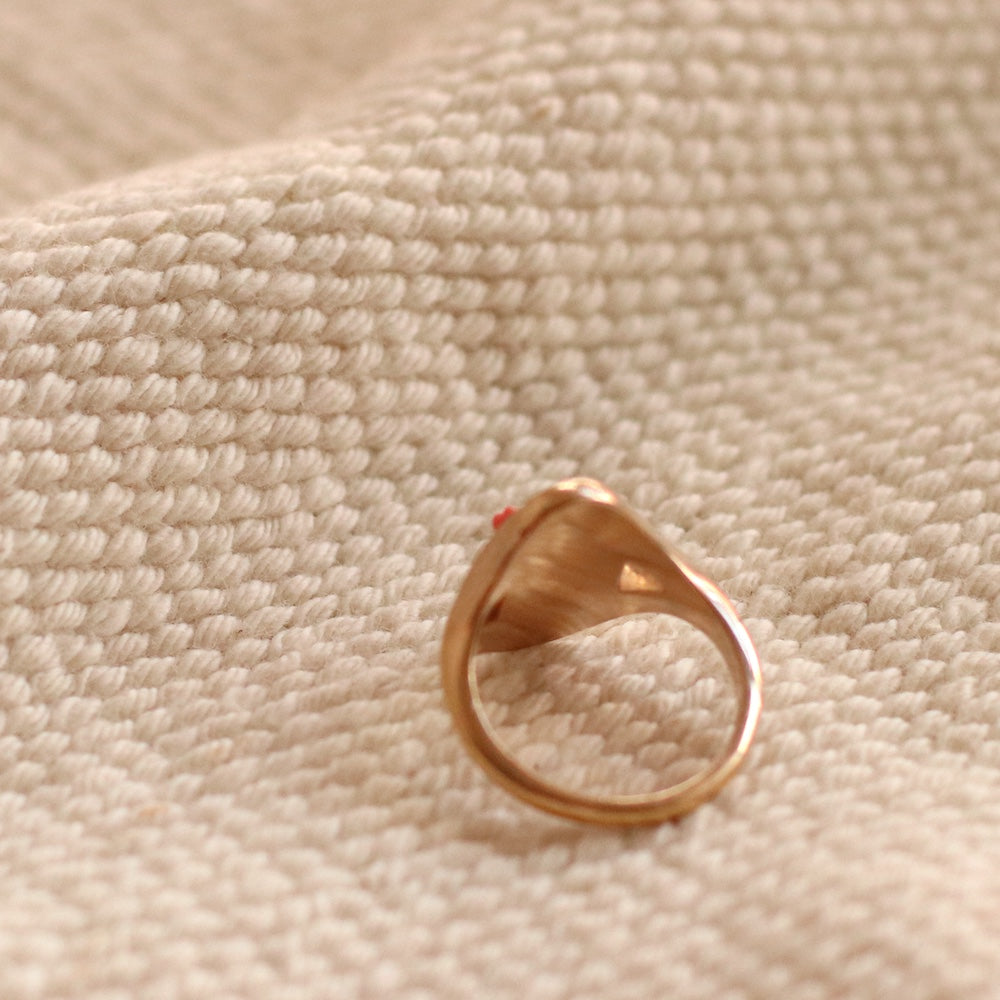 Vintage AVON Pink Flower Cameo Ring