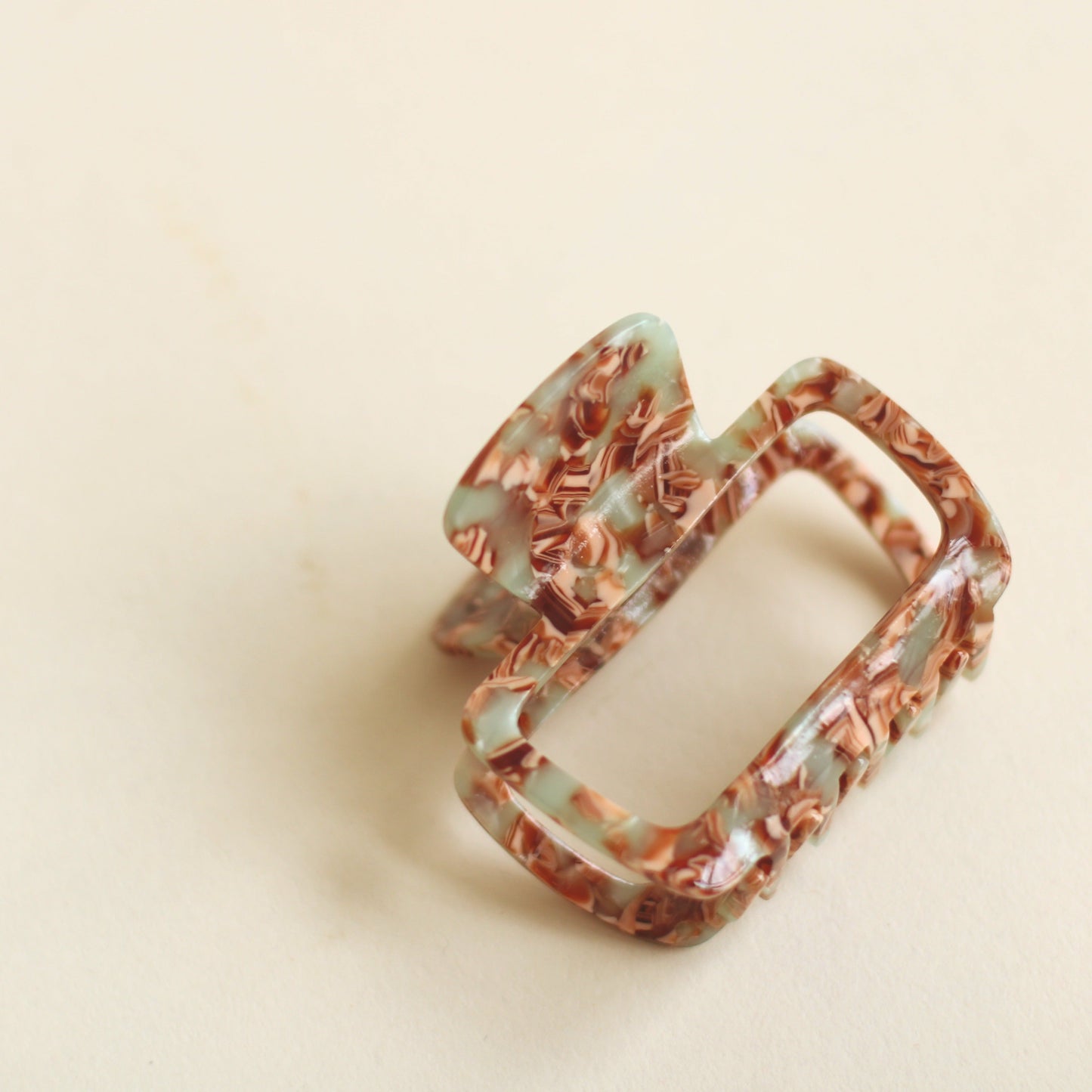 Anarchy | Rectangle Frame Clip in Pink Marble