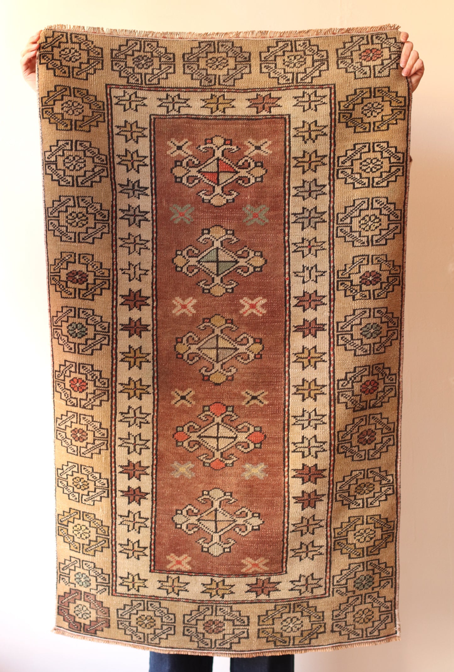 Turkish Rug | Soft Neutral with Boarder Details RUG003